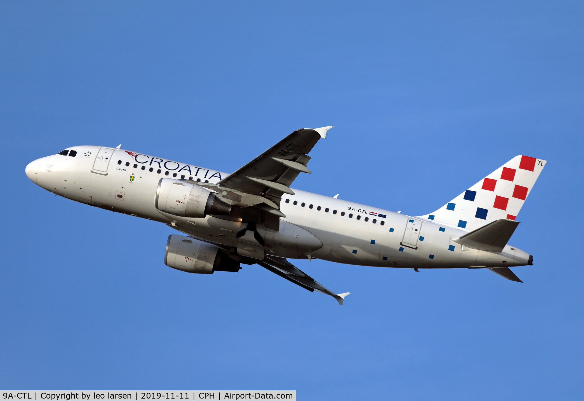 9A-CTL, 2000 Airbus A319-112 C/N 1252, Copenhagen 11.11.2019