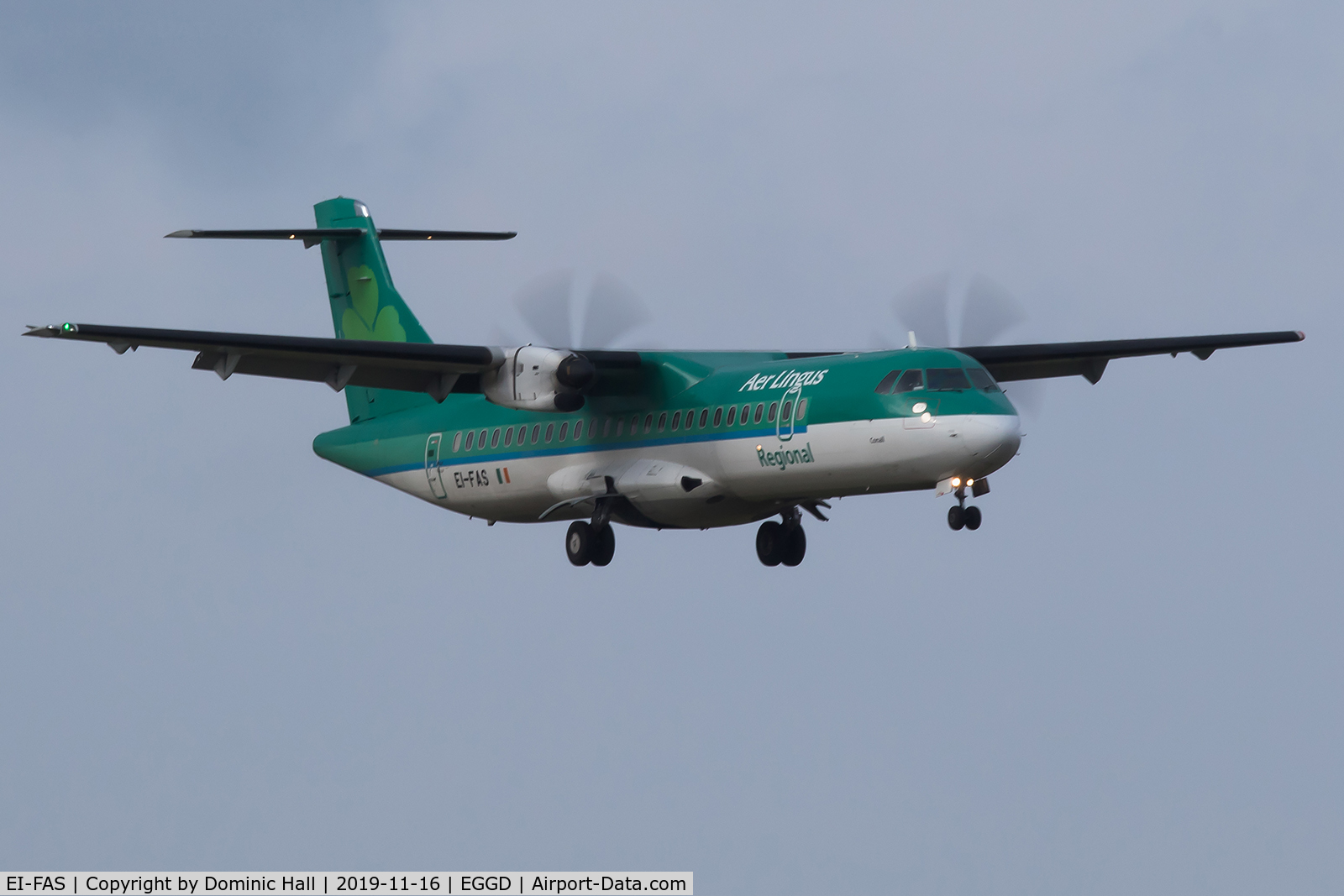 EI-FAS, 2013 ATR 72-600 (72-212A) C/N 1083, Landing RWY 09