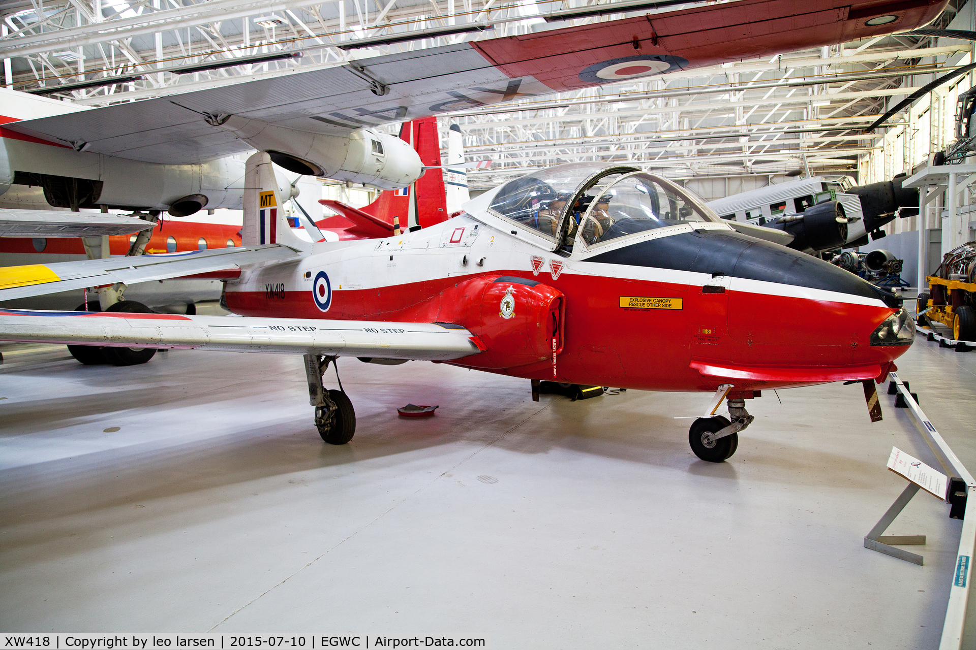 XW418, 1972 BAC 84 Jet Provost T.5A C/N EEP/JP/1040, Cosford Museum 10.7.2015