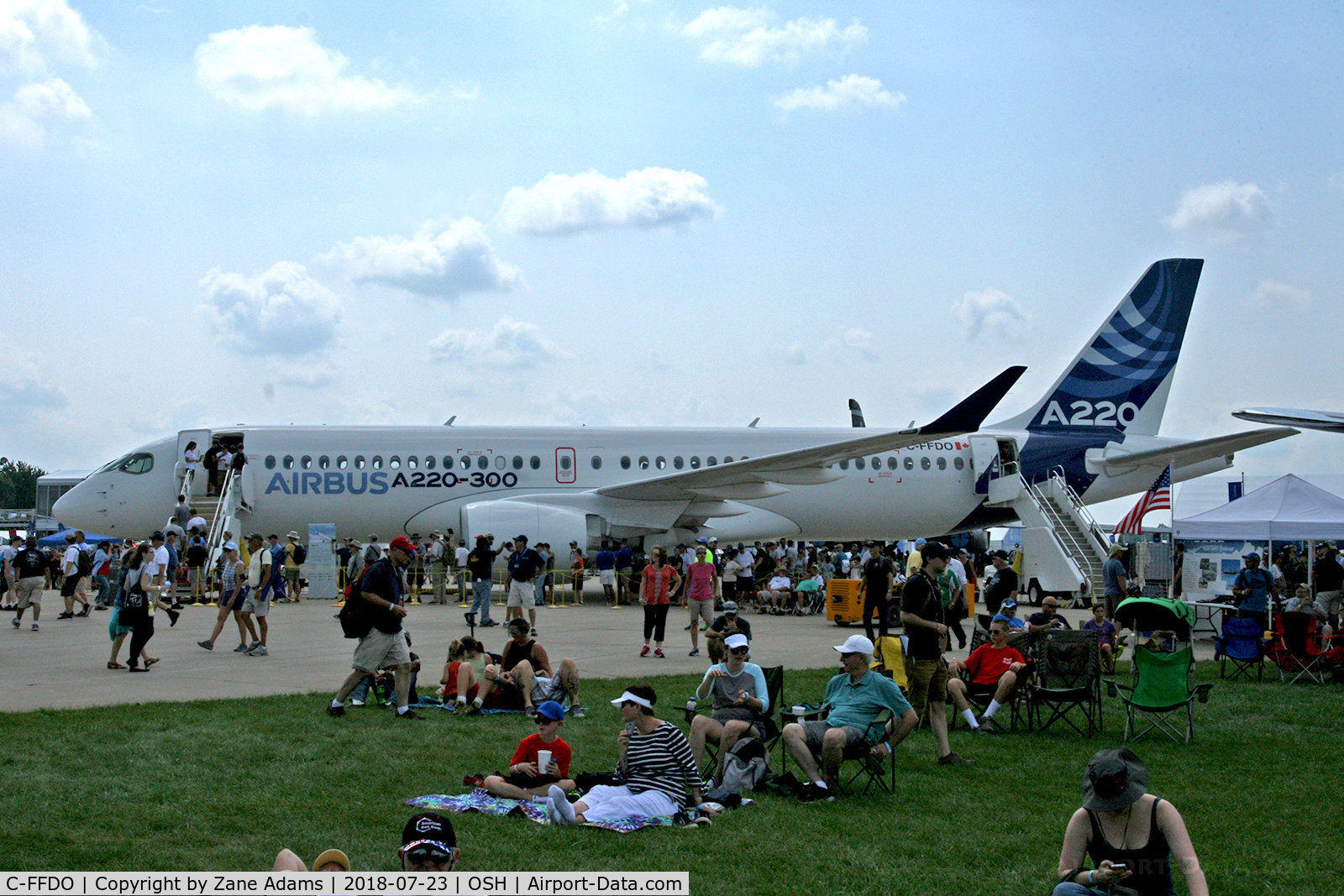 C-FFDO, 2015 Bombardier CSeries CS300 (BD-500-1A11) C/N 55002, At the 2018 EAA AirVenture - Oshkosh, WI