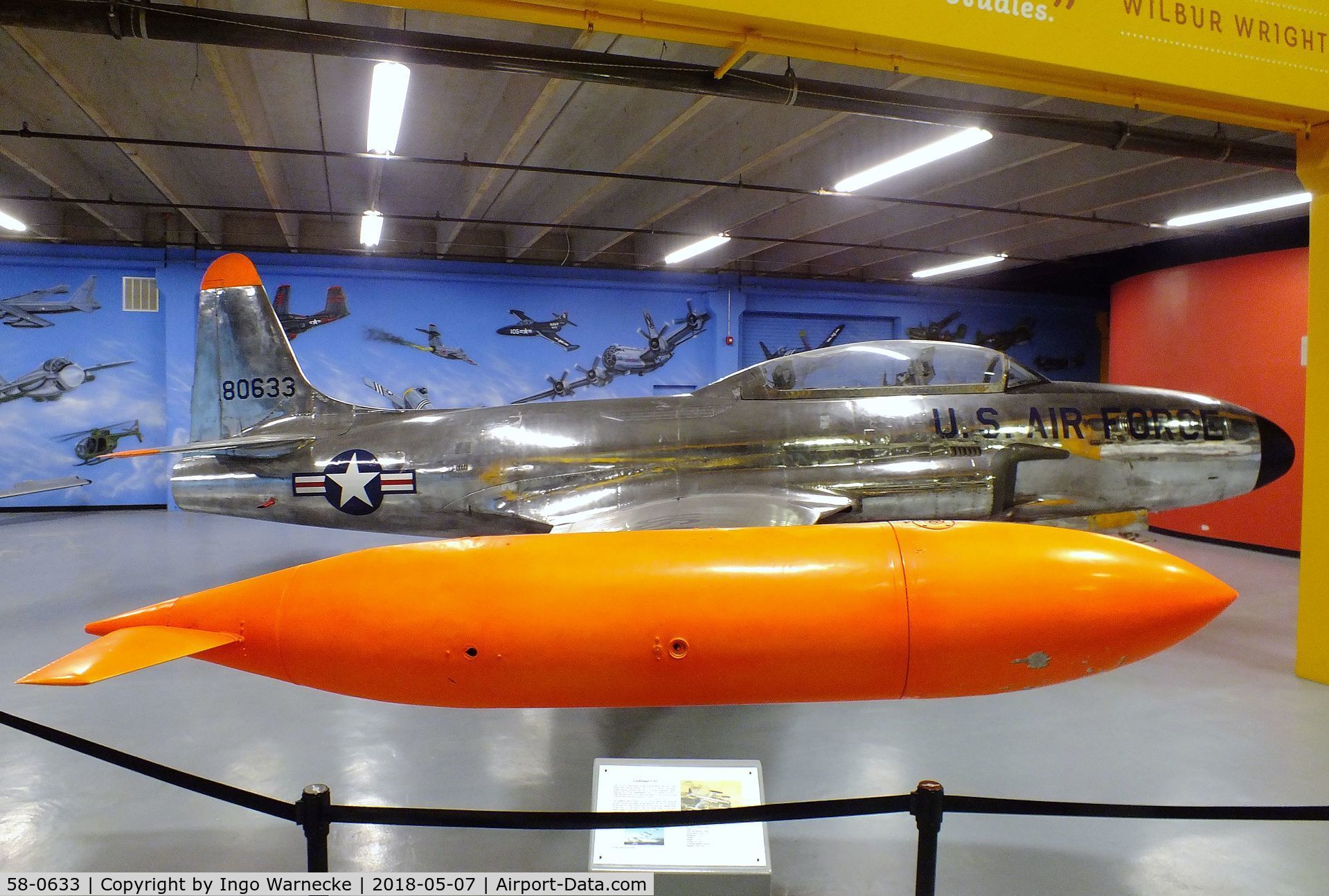 58-0633, 1958 Lockheed T-33A-5-LO Shooting Star C/N 580-1318, Lockheed T-33A at the Science Museum Oklahoma, Oklahoma City OK