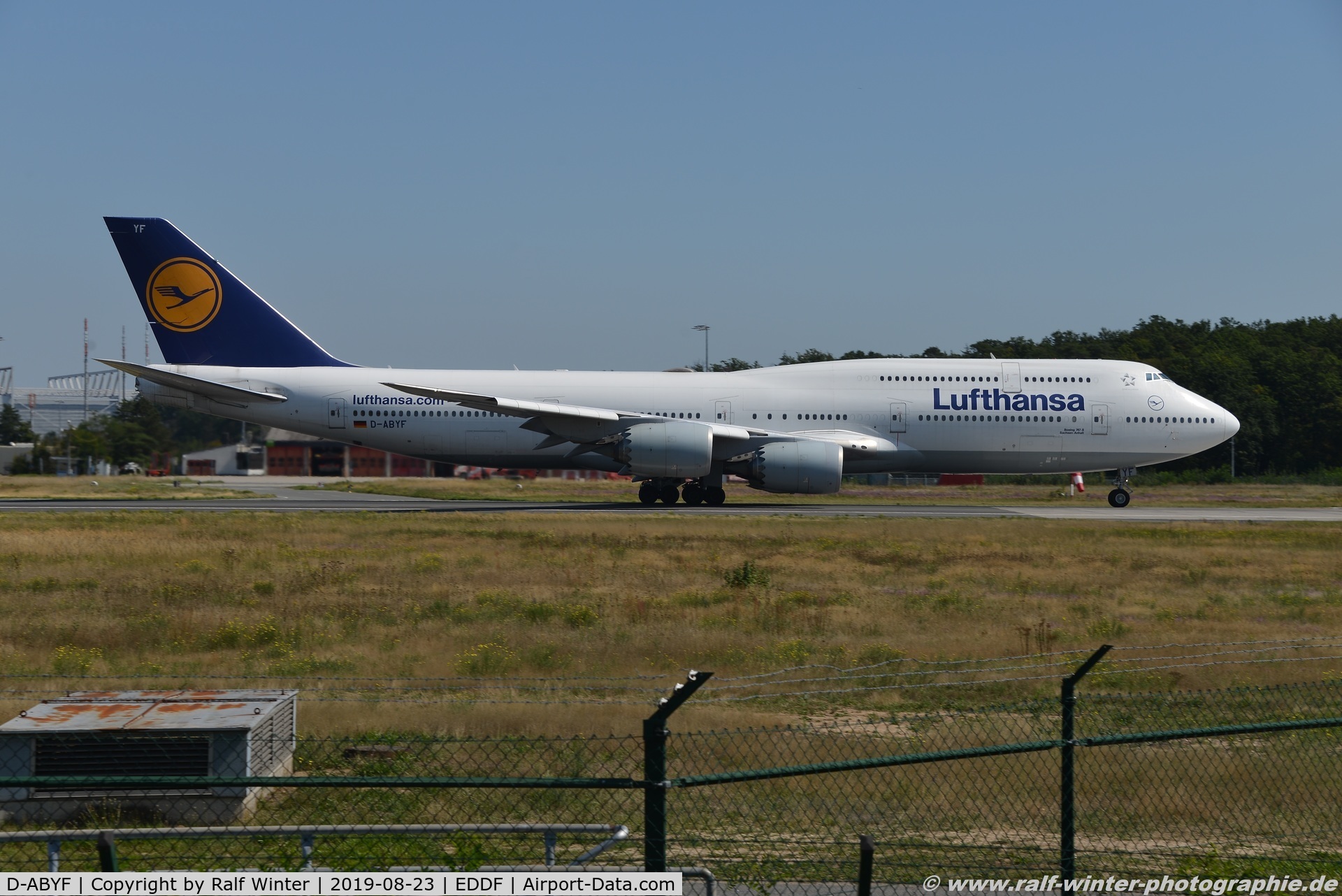 D-ABYF, 2012 Boeing 747-830 C/N 37830, Boeing 747-830 - LH DLH Lufthansa 'Sachsen-Anhalt' - 37830 - D-ABYF - 23.08.2019 - FRA