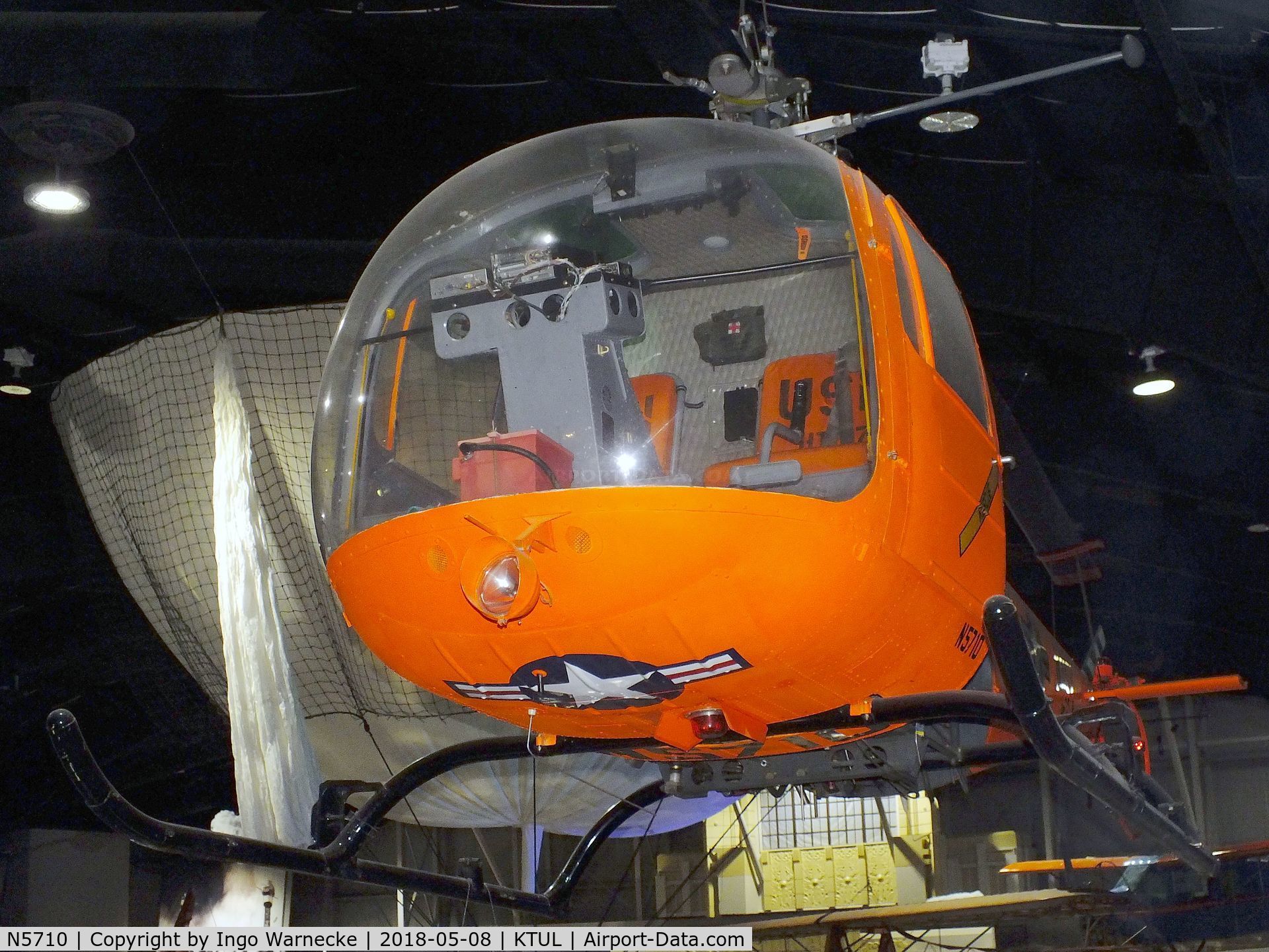 N5710, 1958 Bell 47K C/N 2216, Bell 47K Ranger (HTL-7) at the Tulsa Air and Space Museum, Tulsa OK
