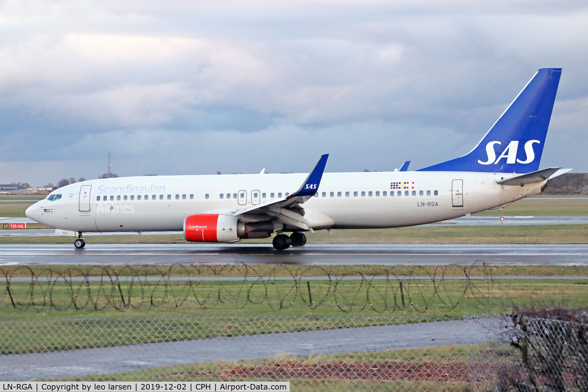 LN-RGA, 2012 Boeing 737-86N C/N 39397, Copenhagen 2.12.2019