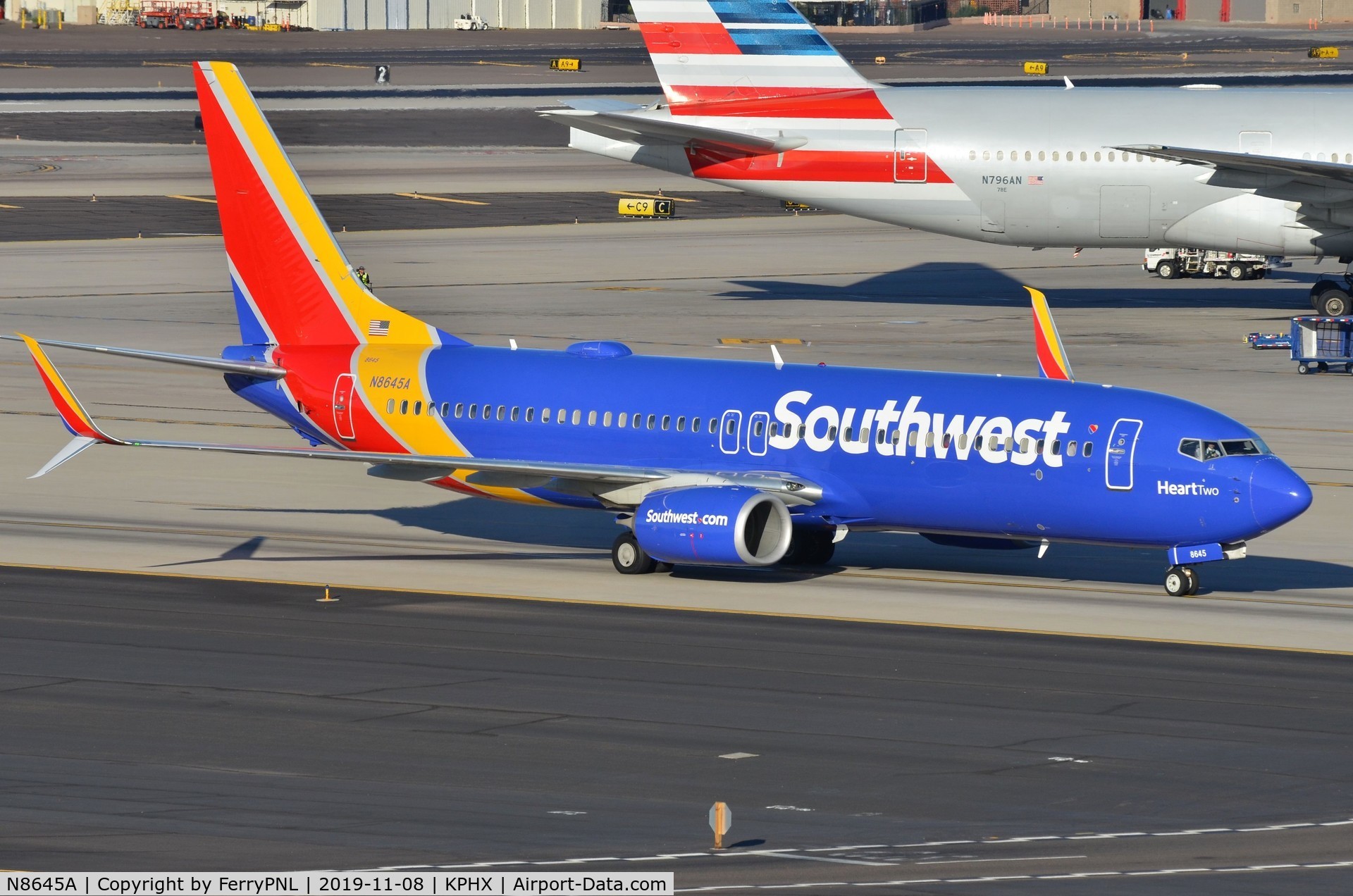 N8645A, 2014 Boeing 737-8H4 C/N 36907, Southwest HardTwo  B738 arrived in PHX