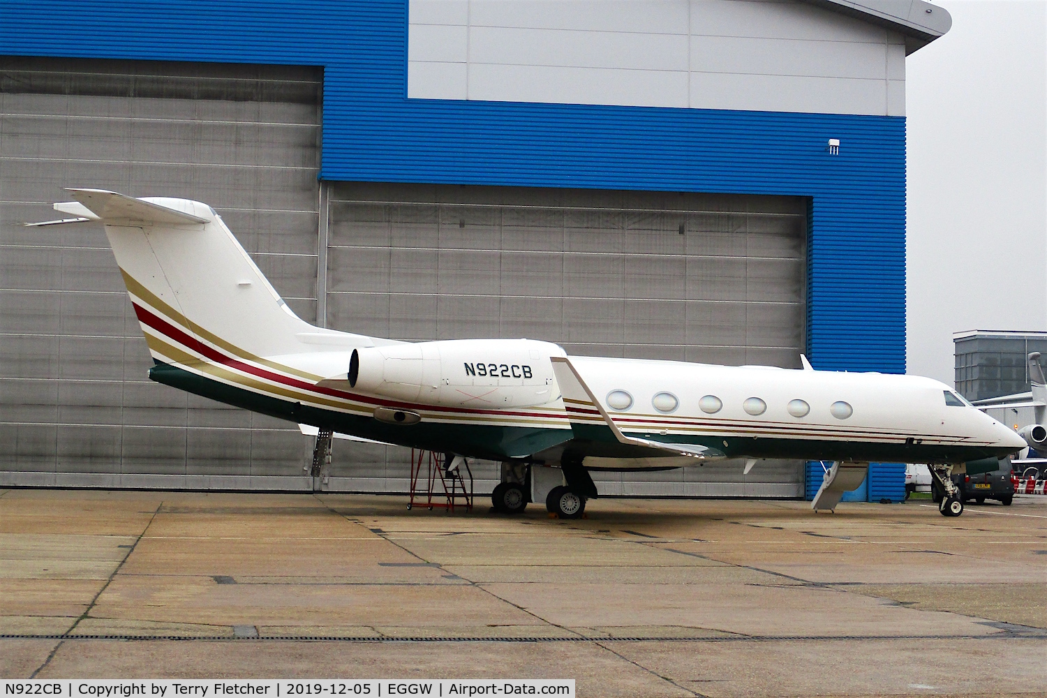 N922CB, Gulfstream Aerospace GIV-X (G450) C/N 4169, At Luton
