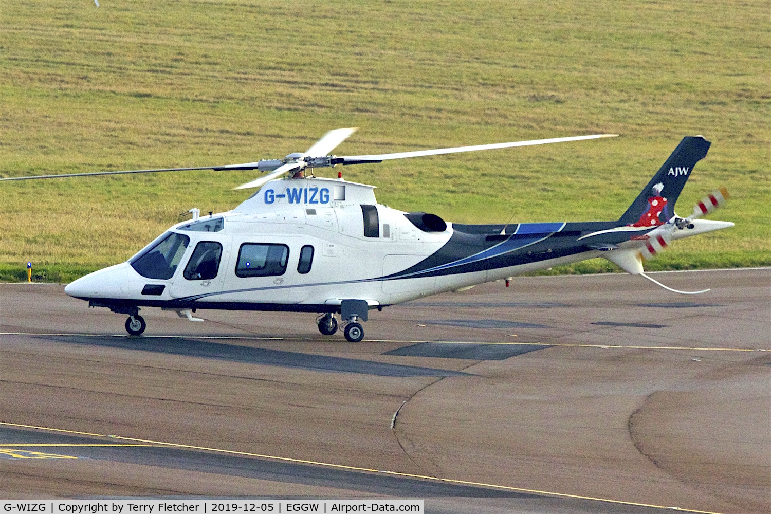 G-WIZG, 2001 AgustaWestland AW-109E Power C/N 11123, At Luton