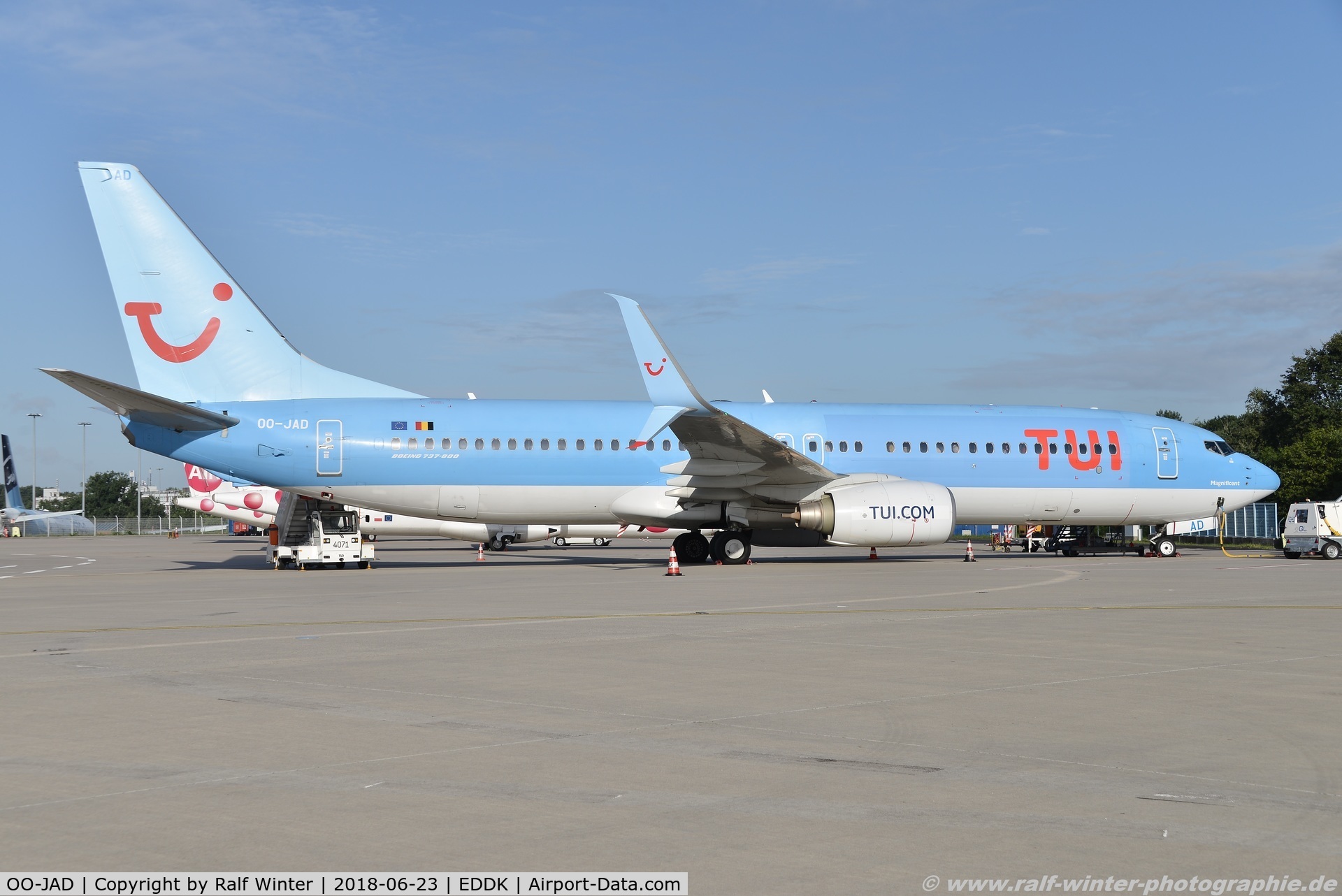 OO-JAD, 2011 Boeing 737-8K5 C/N 39093, Boeing 737-8K5(W) - TB JAF TUI Airlines Belgium - 39093 - OO-JAD - 23.06.2018 - CGN