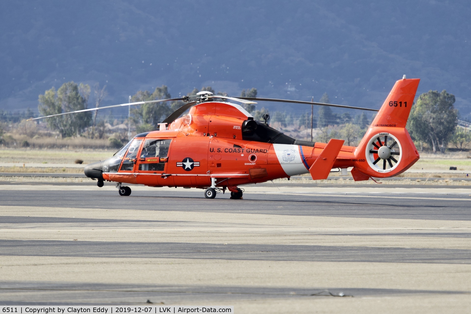 6511, Aerospatiale HH-65C Dolphin C/N 6121, Livermore Airport California 2019.