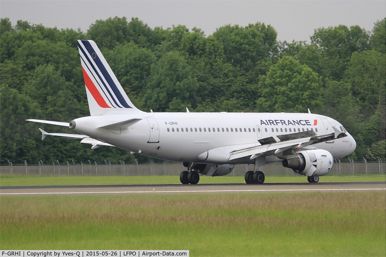 F-GRHI, 2000 Airbus A319-111 C/N 1169, Airbus A319-111, Reverse thrust landing rwy 06, Paris-Orly airport (LFPO-ORY)