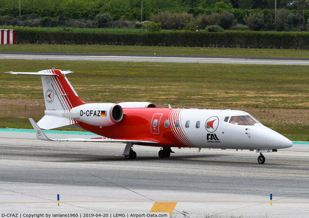 D-CFAZ, 1994 Learjet 60 C/N 60-030, Taxiing at Malaga