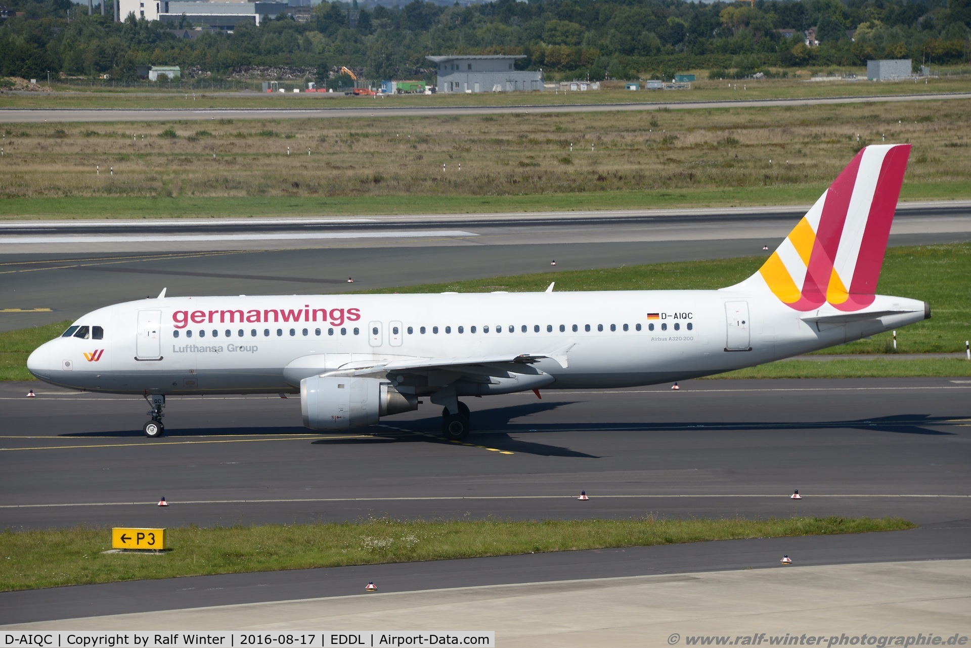 D-AIQC, 1991 Airbus A320-211 C/N 201, Airbus A320-211 - GWI 4U Germanwings ex. Lufthansaa 'Zwickau' - 201 - D-AIQC - 17.08.2016 - DUS