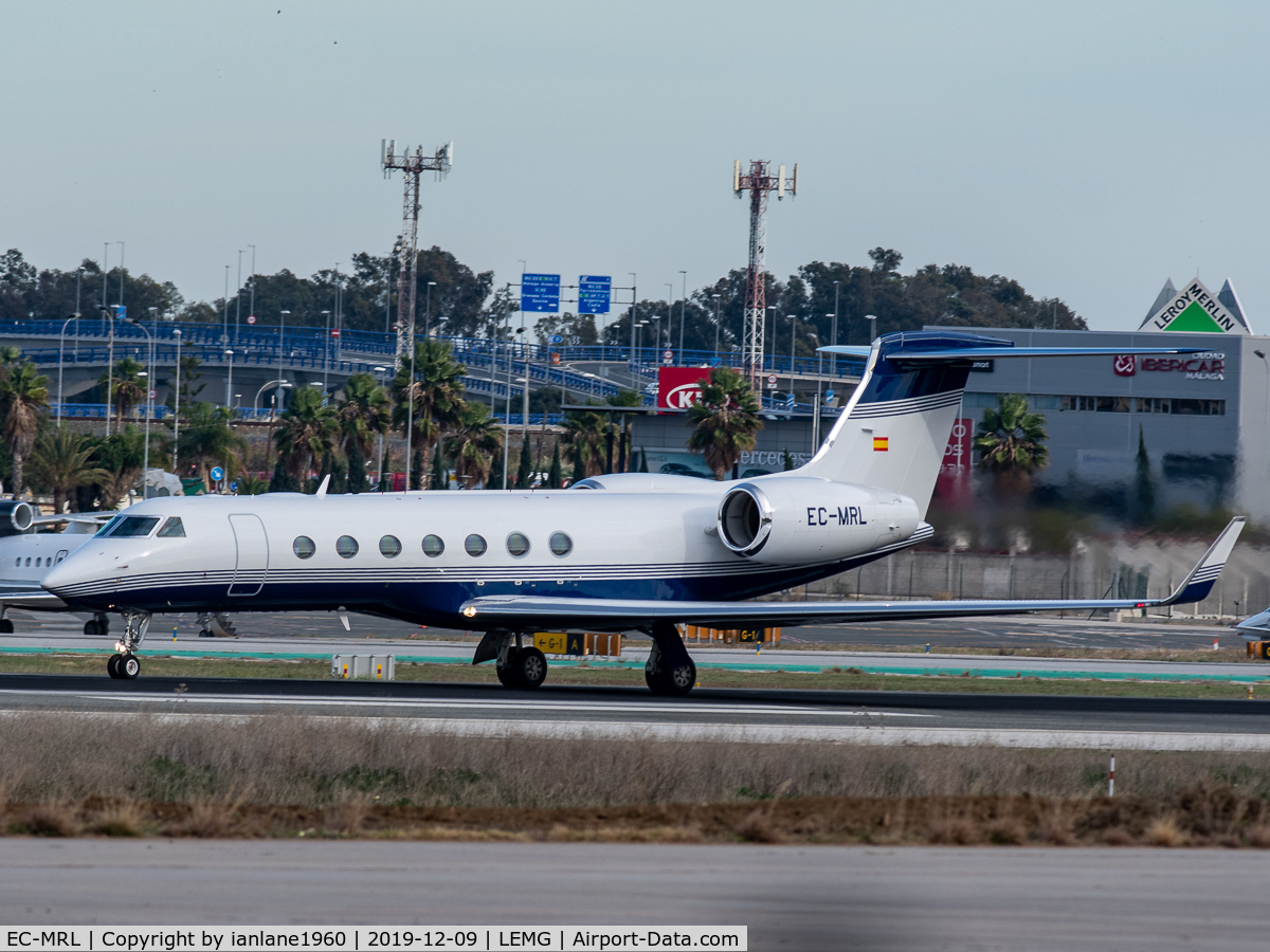 EC-MRL, 2017 Gulfstream Aerospace G550 C/N 5557, at Malaga Costa Del Sol.