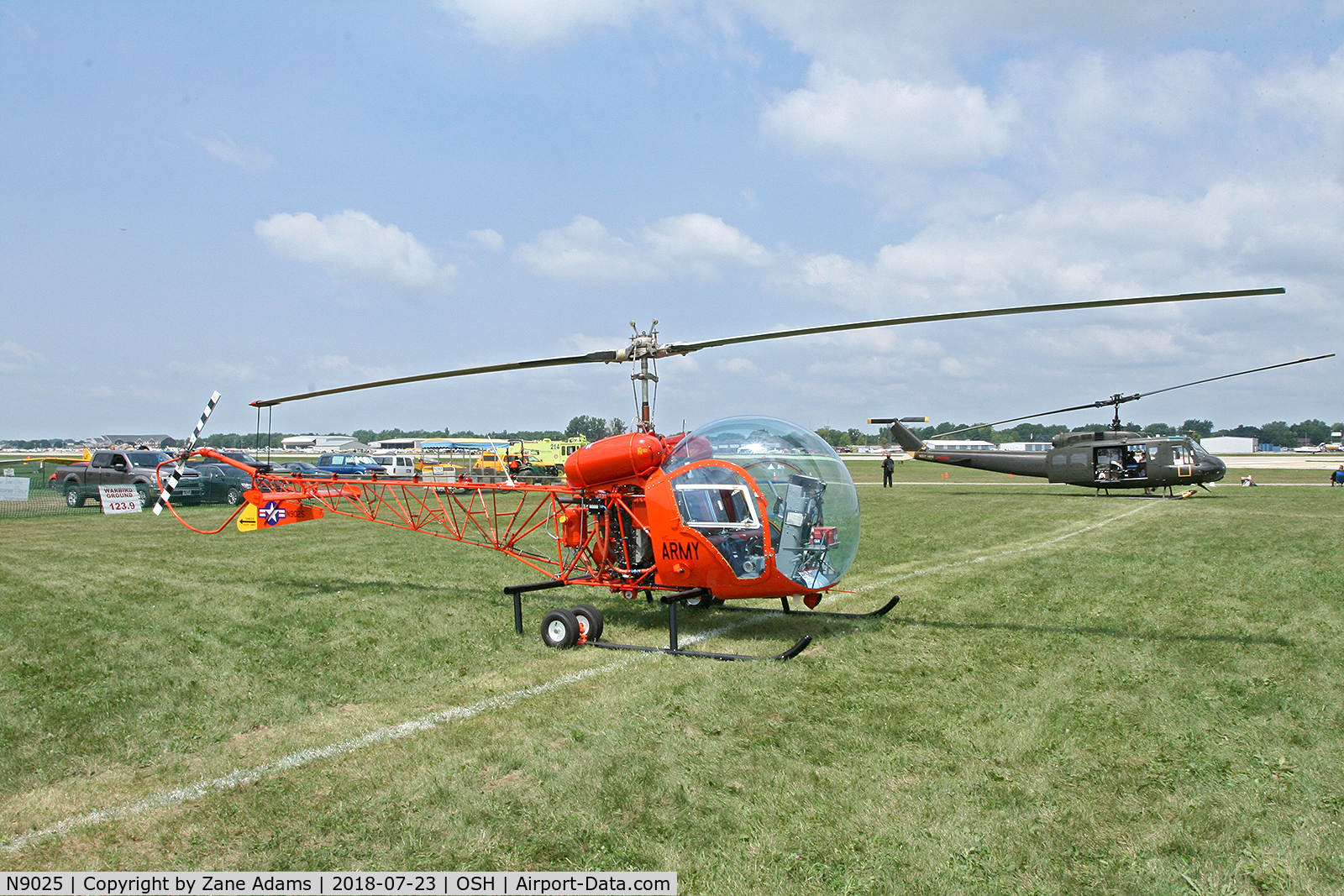N9025, 1958 Bell 47G-2 C/N 2292, At the 2018 EAA Airventure - Oshkosh, Wisconsin
