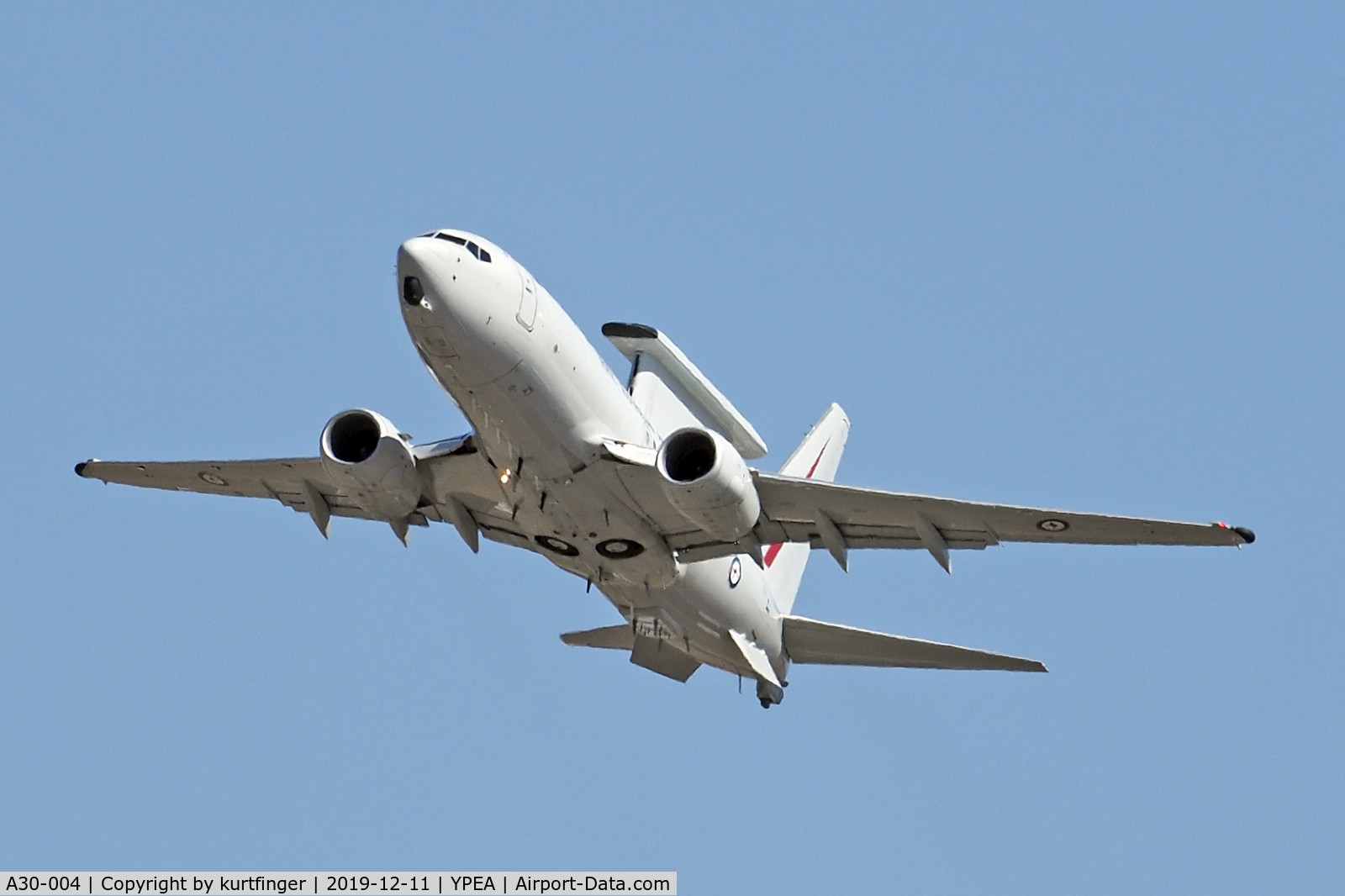 A30-004, 2006 Boeing E-7A Wedgetail (737-7ES) C/N 33477, Boeing E-7A Wedgetail A30-004. RAAF Base Pearce 11/12/19.