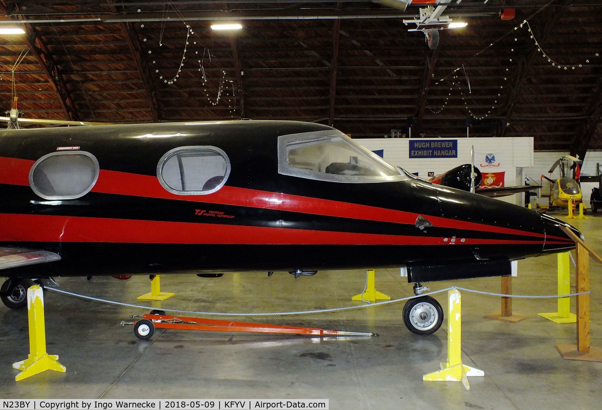 N23BY, 1965 Learjet 23 C/N 23-009, Learjet 23 at the Arkansas Air & Military Museum, Fayetteville AR