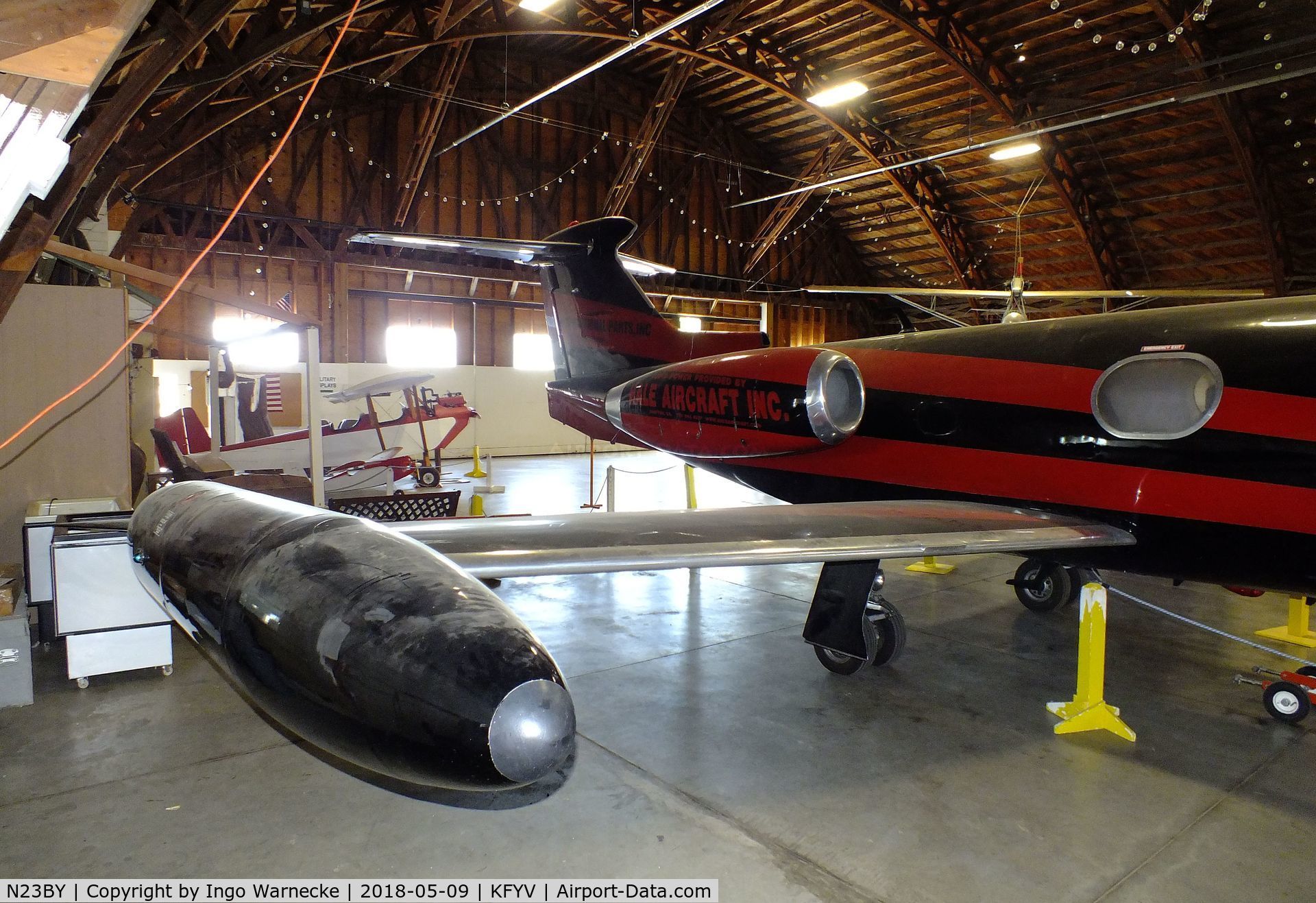 N23BY, 1965 Learjet 23 C/N 23-009, Learjet 23 at the Arkansas Air & Military Museum, Fayetteville AR