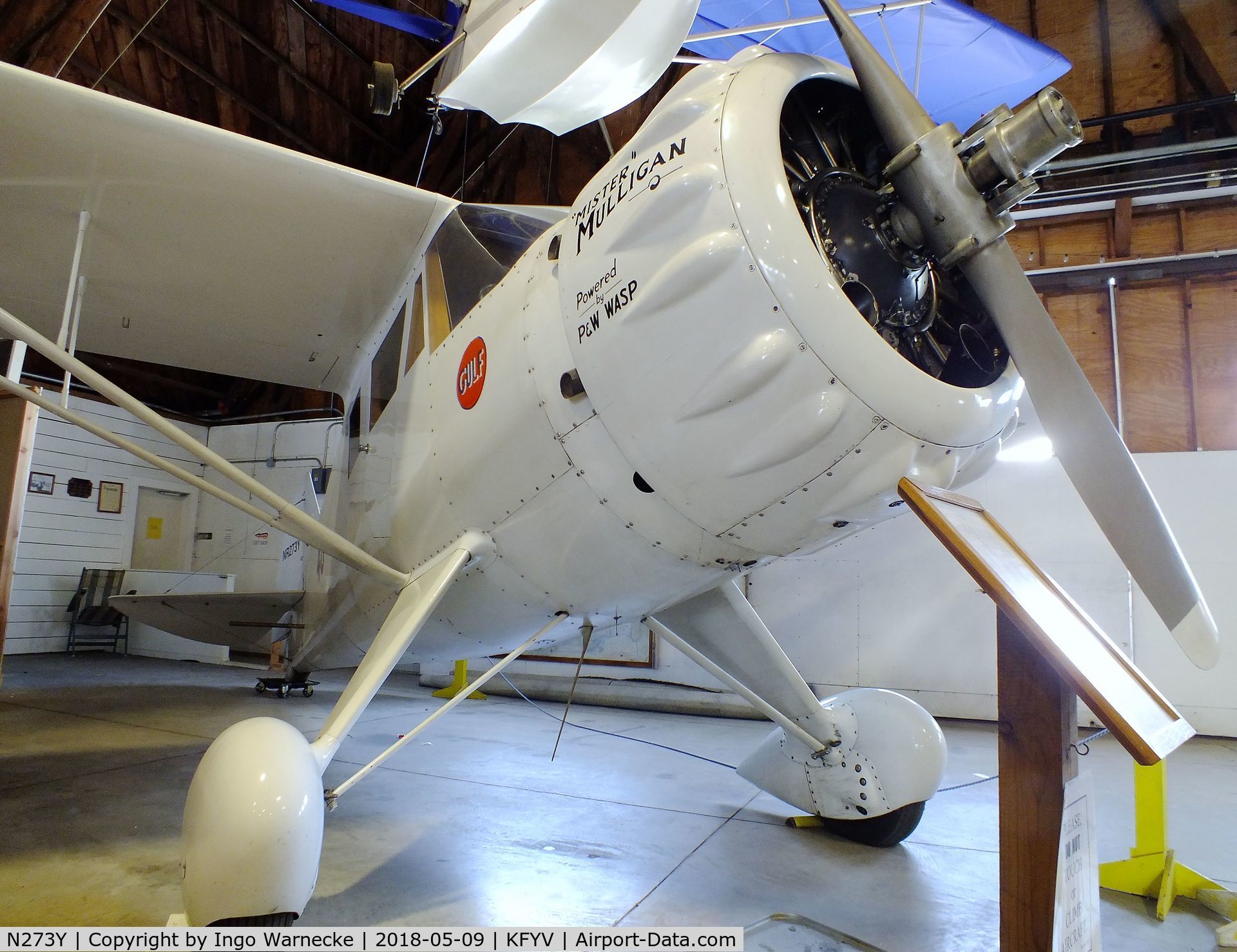 N273Y, 1985 Howard Aircraft DGA-6 Replica C/N JRY-02, Howard (Younkin J R) DGA-6 'Mister Mulligan' replica at the Arkansas Air & Military Museum, Fayetteville AR