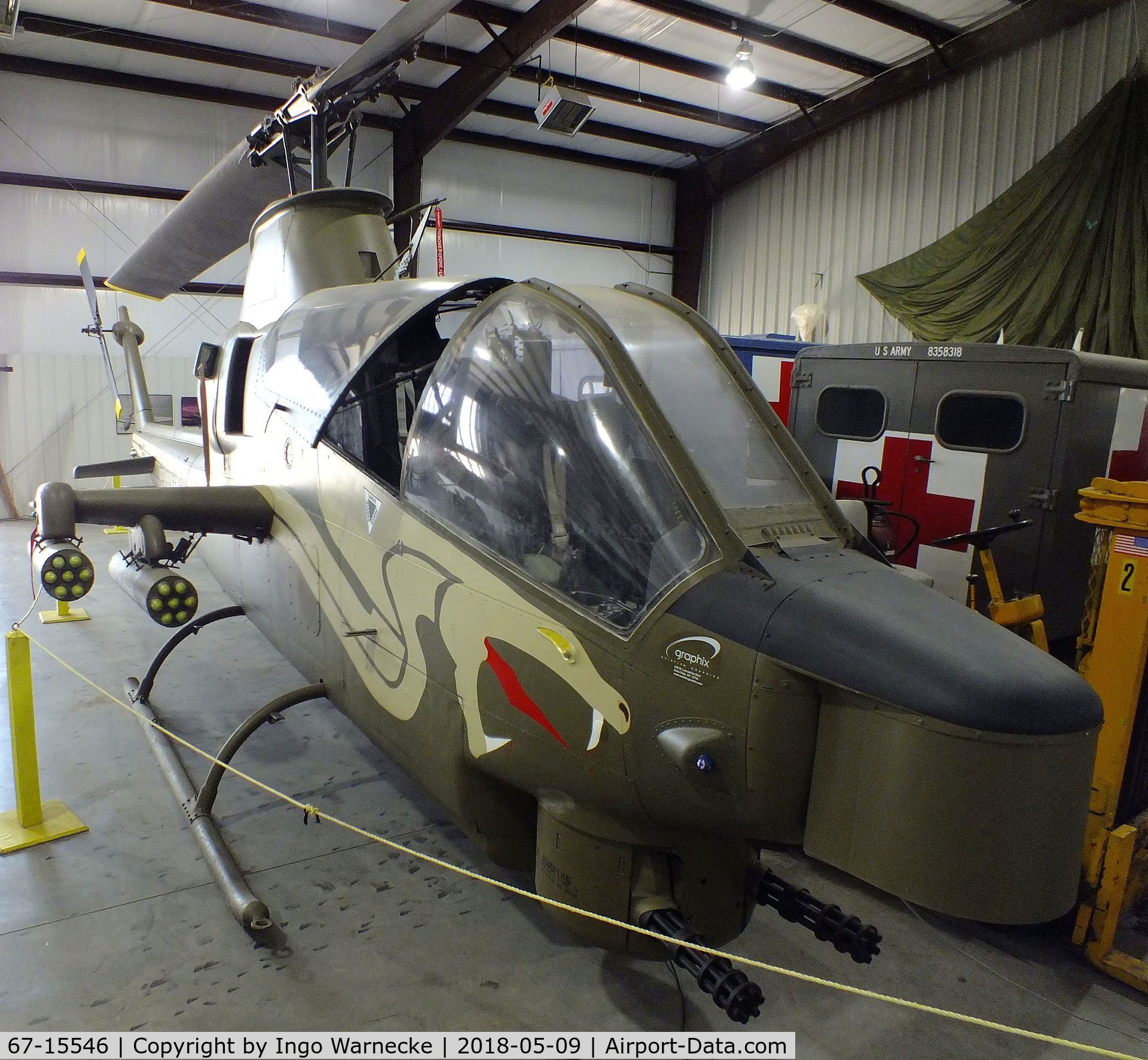 67-15546, 1967 Bell AH-1S Cobra C/N 20210, Bell AH-1S Cobra at the Arkansas Air & Military Museum, Fayetteville AR