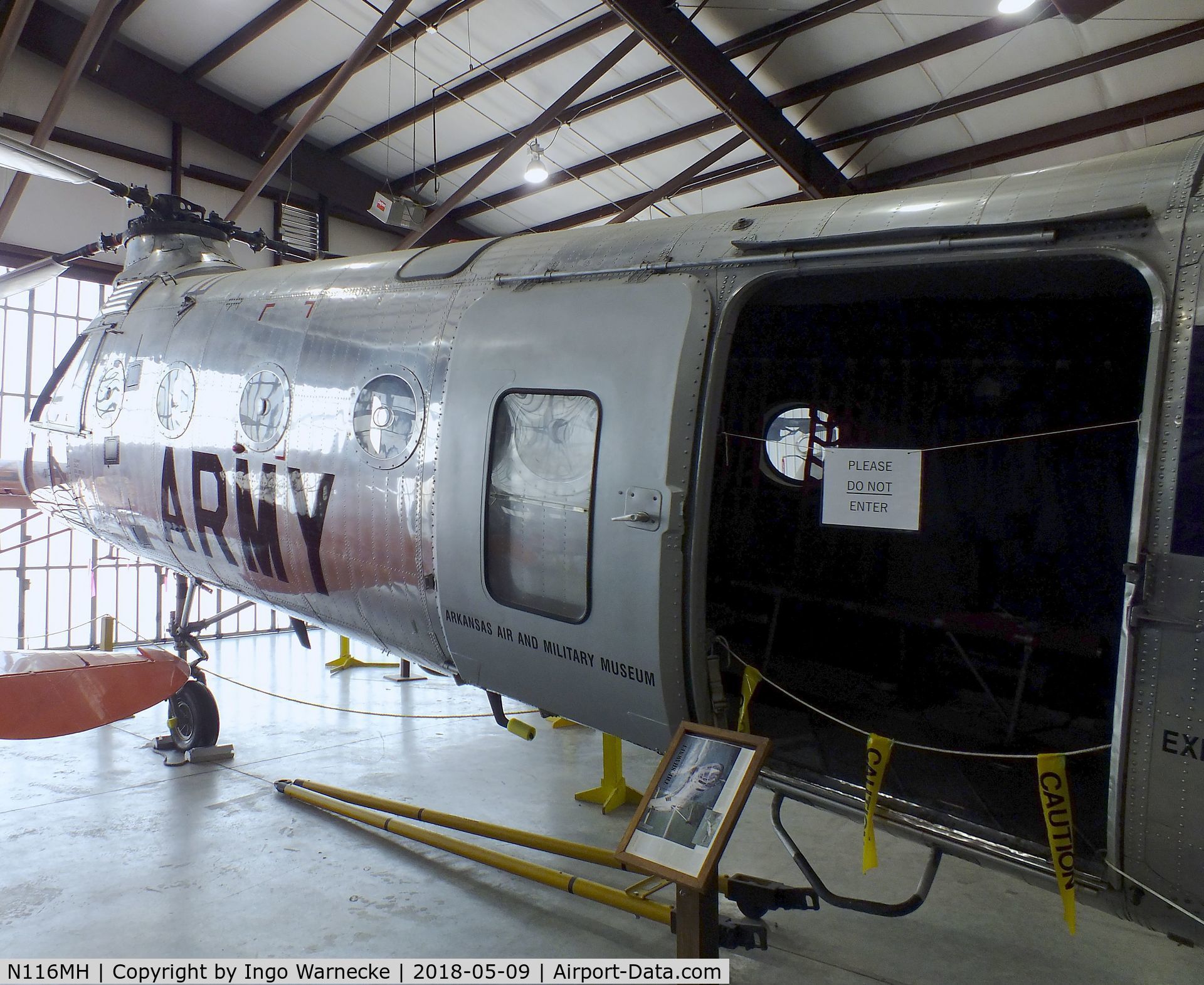 N116MH, 1956 Vertol CH-21C Shawnee C/N C.278, Vertol CH-21C Shawnee at the Arkansas Air & Military Museum, Fayetteville AR