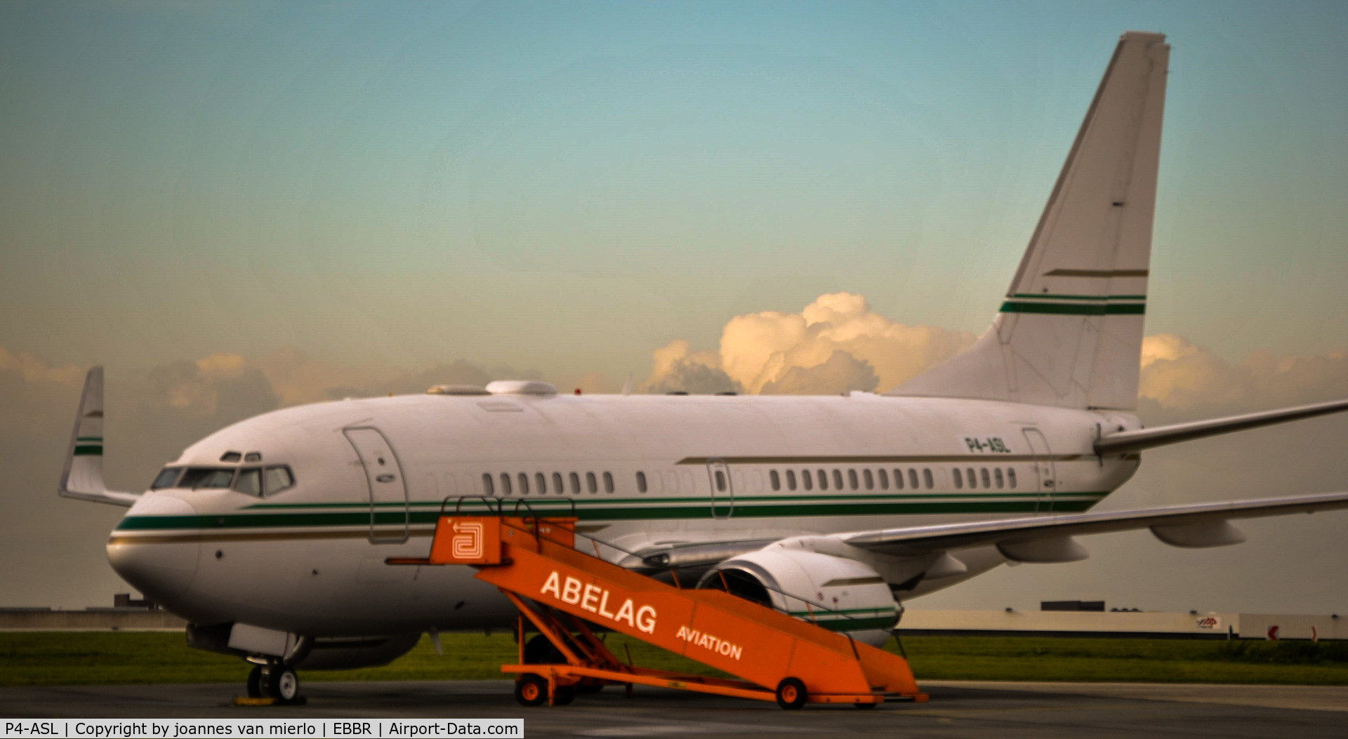P4-ASL, Boeing 737-7BH BBJ C/N 29791, Brussels ABELAG