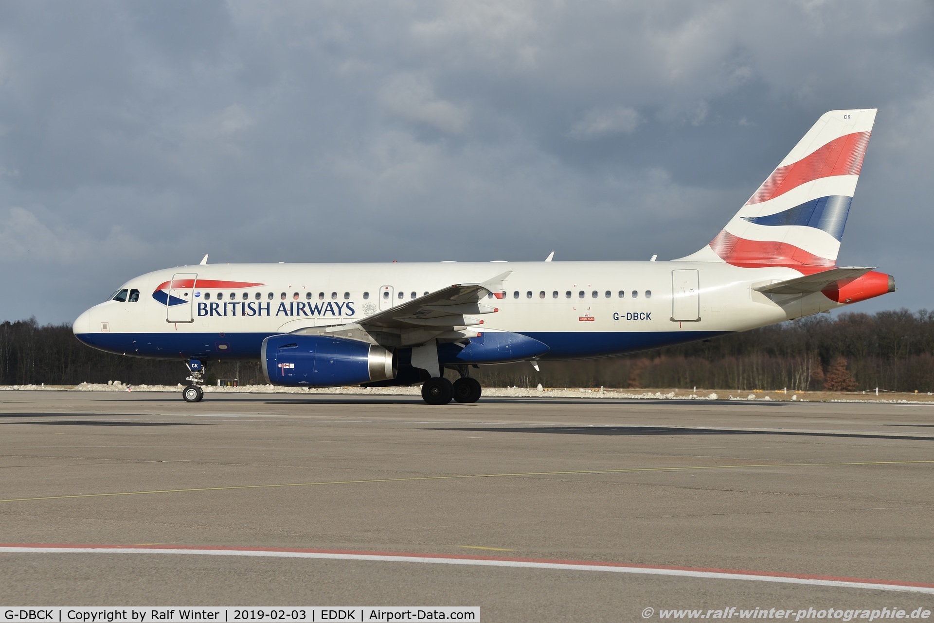 G-DBCK, 2007 Airbus A319-131 C/N 3049, Airbus A319-131 - BA BAW British Airways - 3049 - G-DBCK - 03.02.2019 - CGN