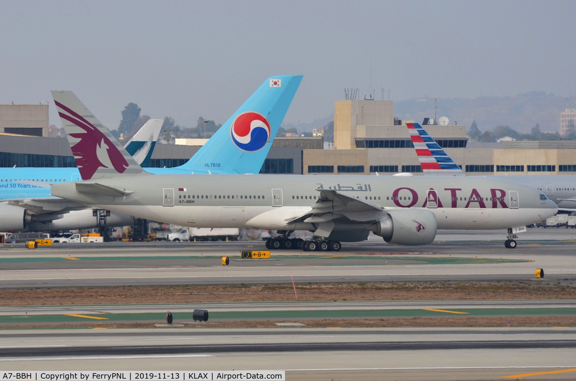 A7-BBH, 2010 Boeing 777-2DZ/LR C/N 36102, Qatar B772 taxying for departure