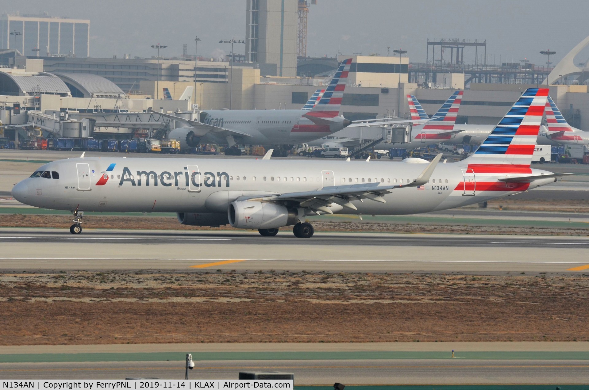 N134AN, 2015 Airbus A321-231 C/N 6495, Arrival of American A321