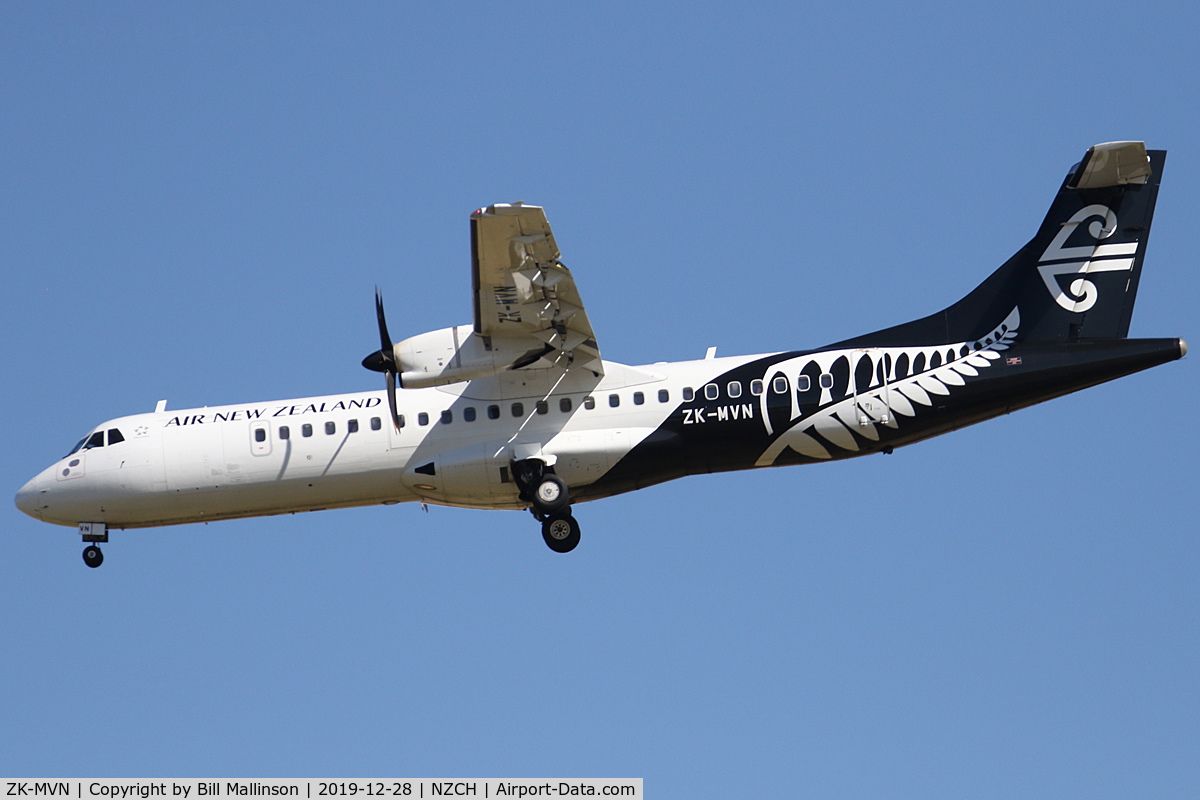 ZK-MVN, 2016 ATR 72-600 C/N 1353, from WLG