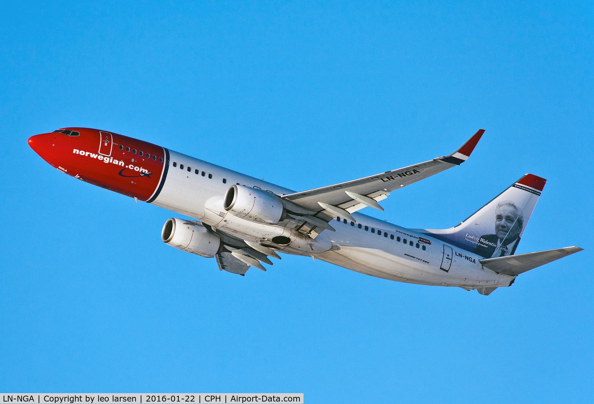 LN-NGA, 2012 Boeing 737-8JP C/N 39014, Copenhagen 22.1.2016