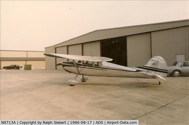N9713A, 1950 Cessna 170A C/N 19403, In front of DOTCO Corp Hanger at ADS