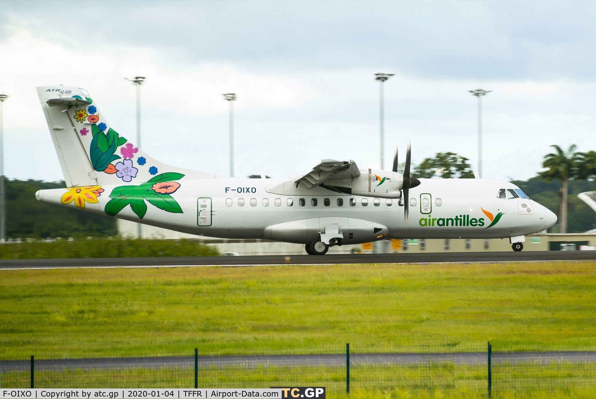 F-OIXO, 2013 ATR 42-600 C/N 1010, Air Antilles ATR42-600 just landed at Guadeloupe Pole Caraibes Airport (PTP)