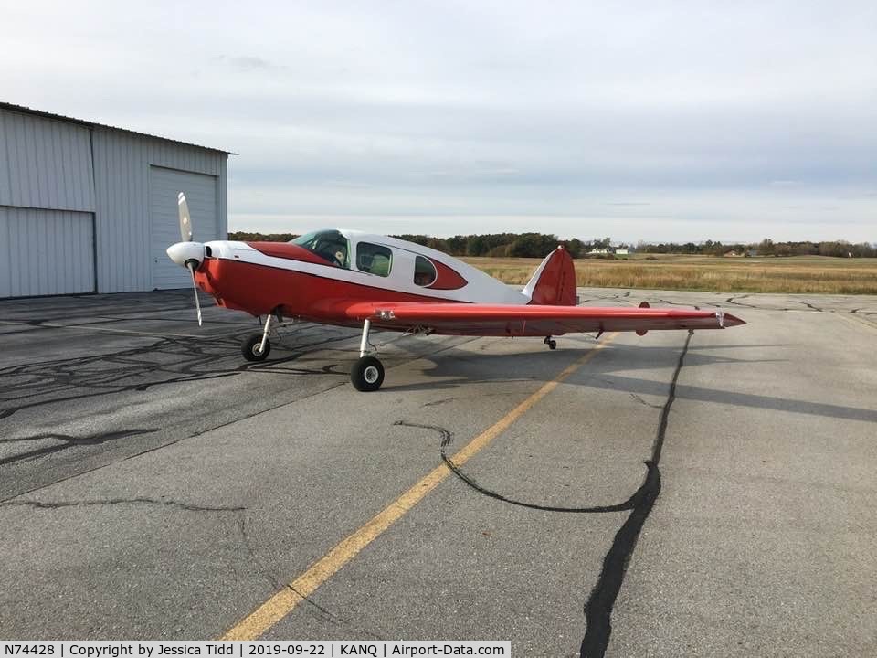 N74428, 1947 Bellanca 14-13-2 Cruisair Senior C/N 1541, N74428 shortly after buying and at home now in the Midwest