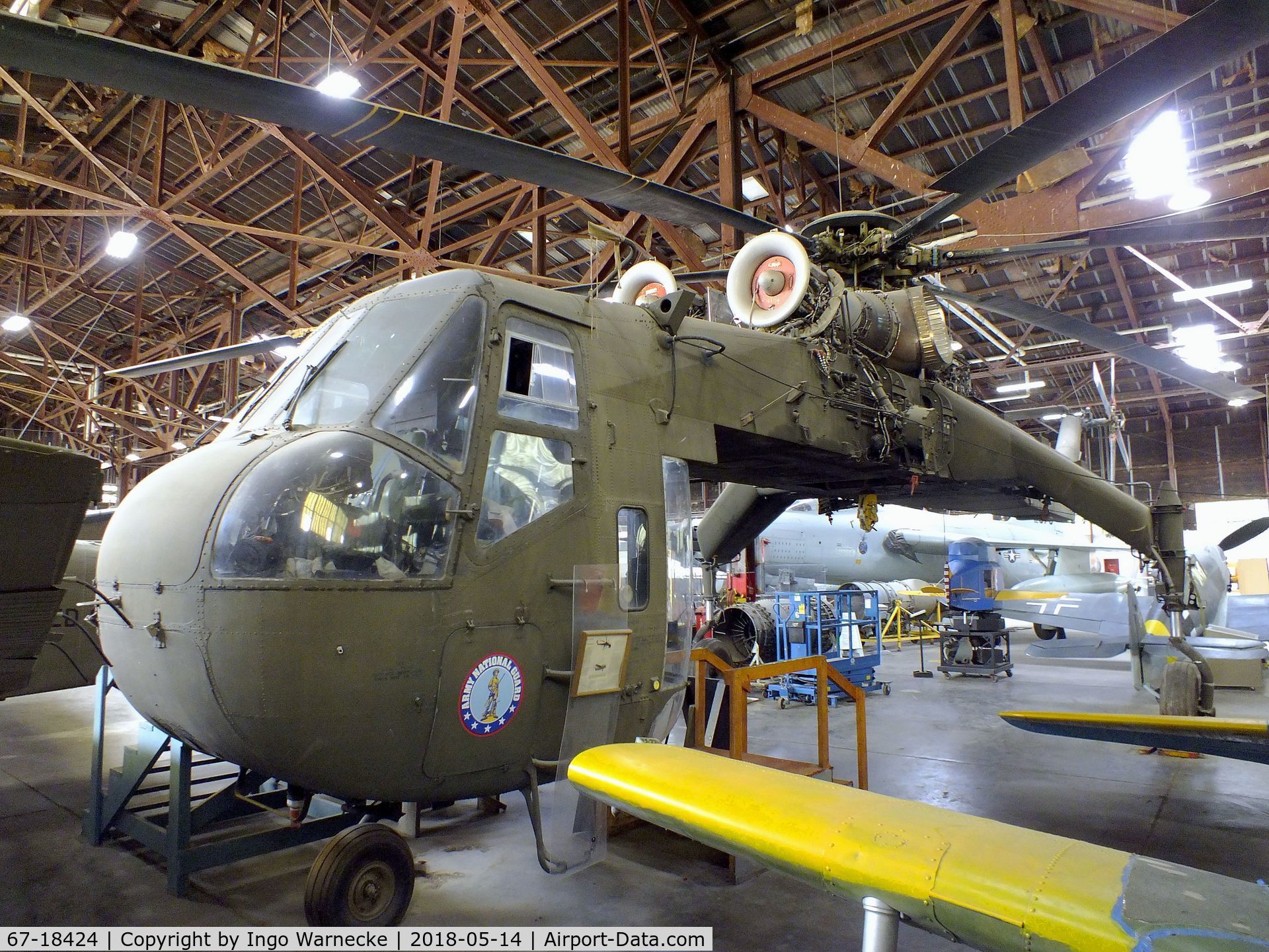 67-18424, 1968 Sikorsky CH-54A Tarhe C/N 64.026, Sikorsky CH-54A Tarhe at the Combat Air Museum, Topeka KS