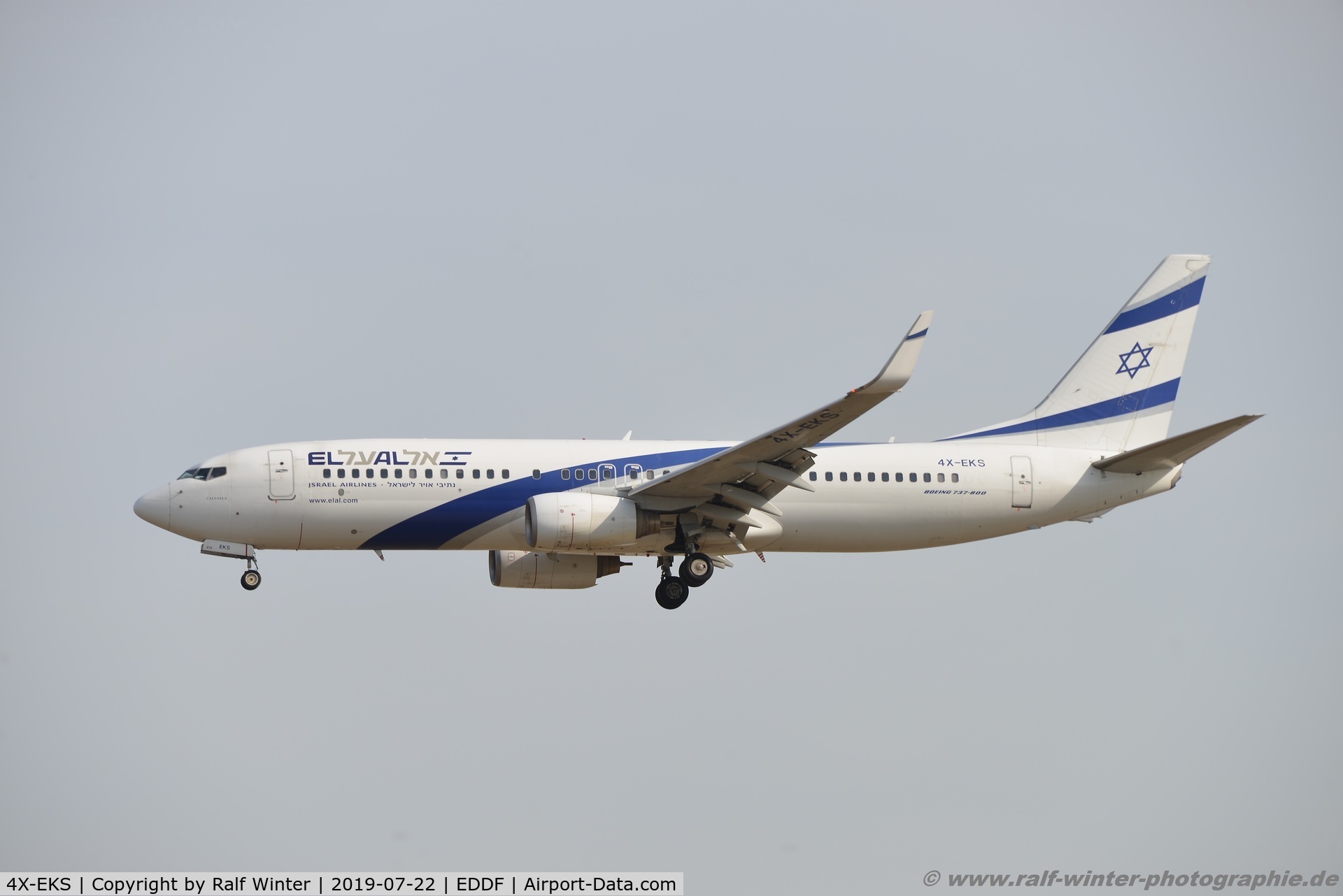 4X-EKS, 2008 Boeing 737-8HX C/N 36433, Boeing 737-8HX(W) - LY ELY EL AL Israeli Airlines - 36433 - 4X-EKS - 22.07.2019 - FRA