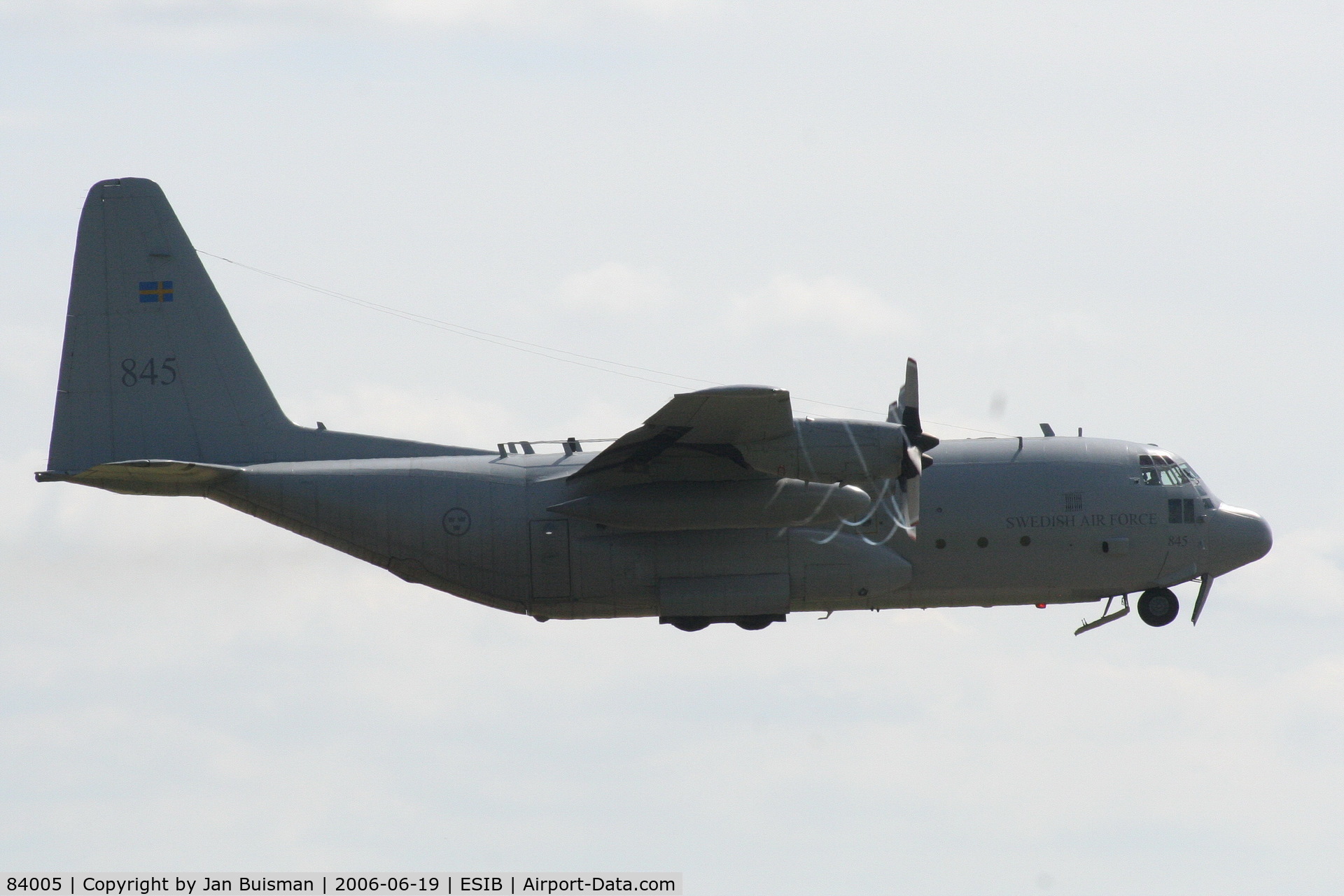 84005, Lockheed C-130H Hercules C/N 382-4884, Swedish Air Force