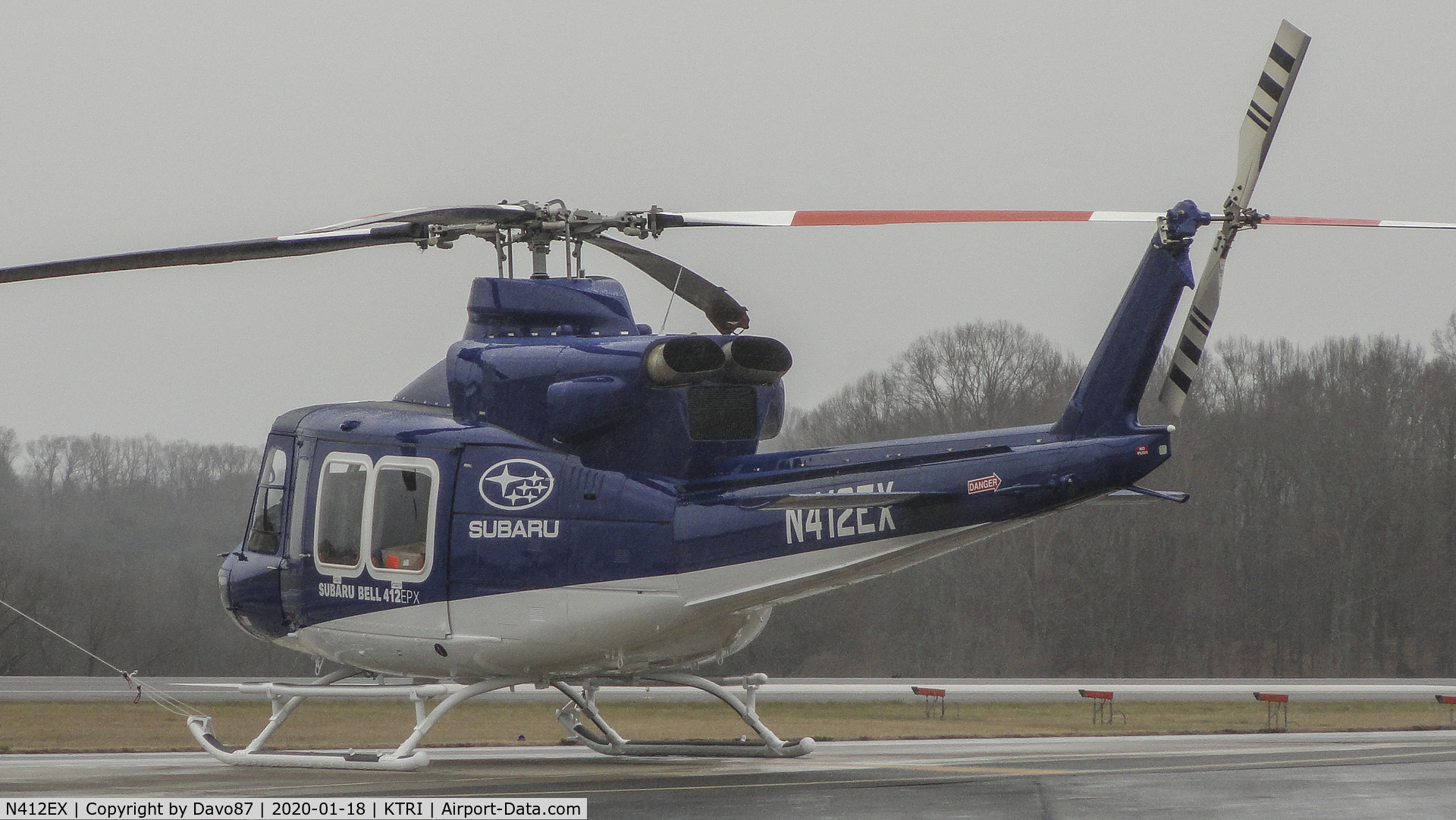 N412EX, 2019 Bell 412EP C/N 39103, Parked at Tri-Cities Airport (KTRI) in East Tennessee.