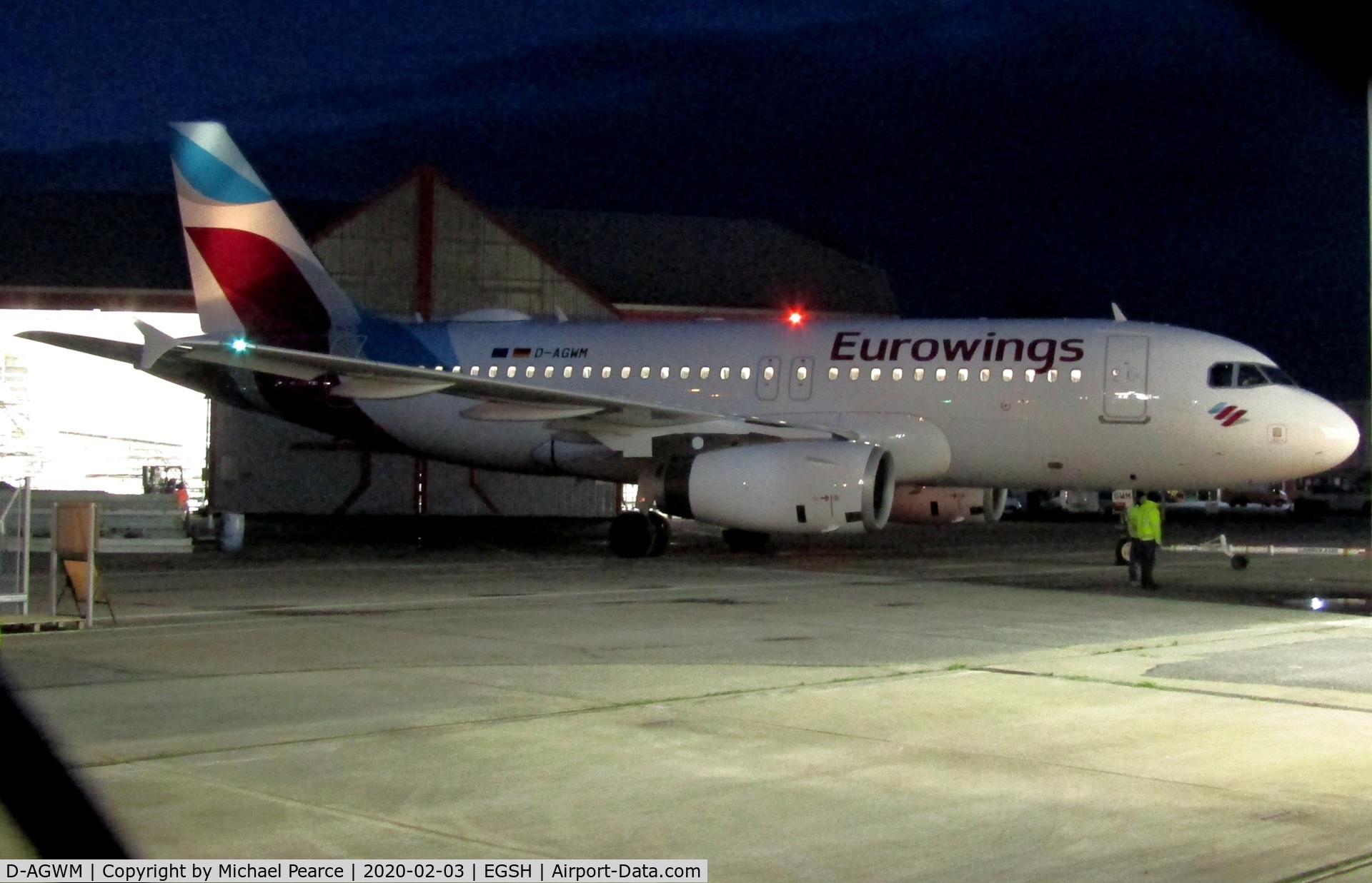 D-AGWM, 2009 Airbus A319-132 C/N 3839, Rolling out of Air Livery Hangar 2 following respray.