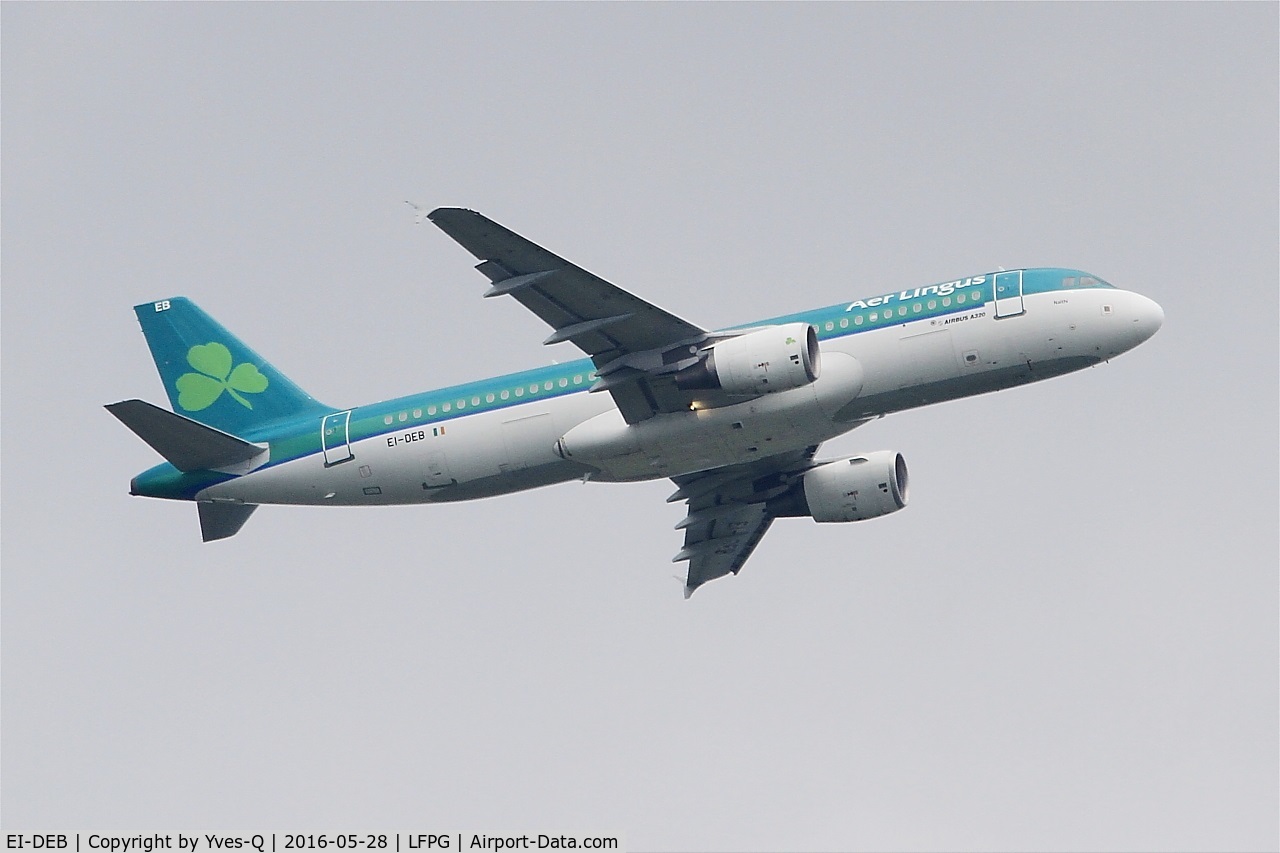 EI-DEB, 2004 Airbus A320-214 C/N 2206, Airbus A320-214, Take off rwy 06R, Roissy Charles De Gaulle airport (LFPG-CDG)