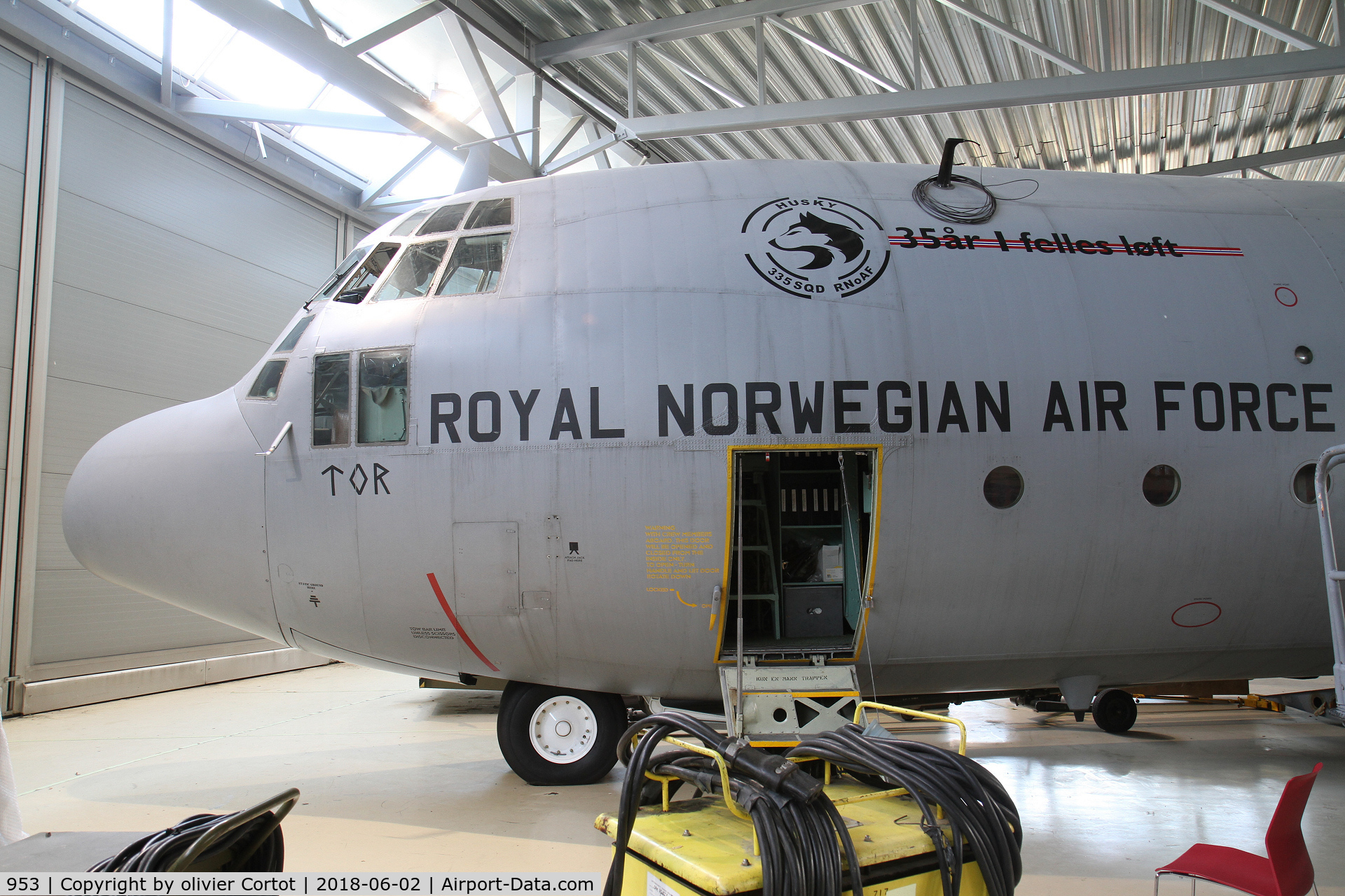 953, 1968 Lockheed C-130H Hercules C/N 382-4335, now in a museum