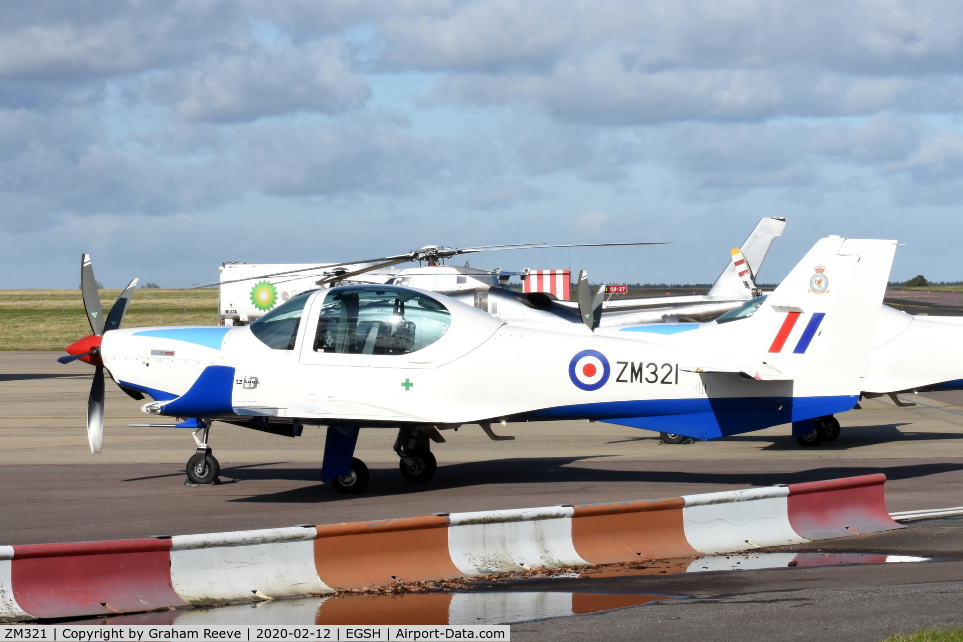 ZM321, 2017 Grob G-120TP-A Prefect T.1 C/N 11146, Parked at Norwich.