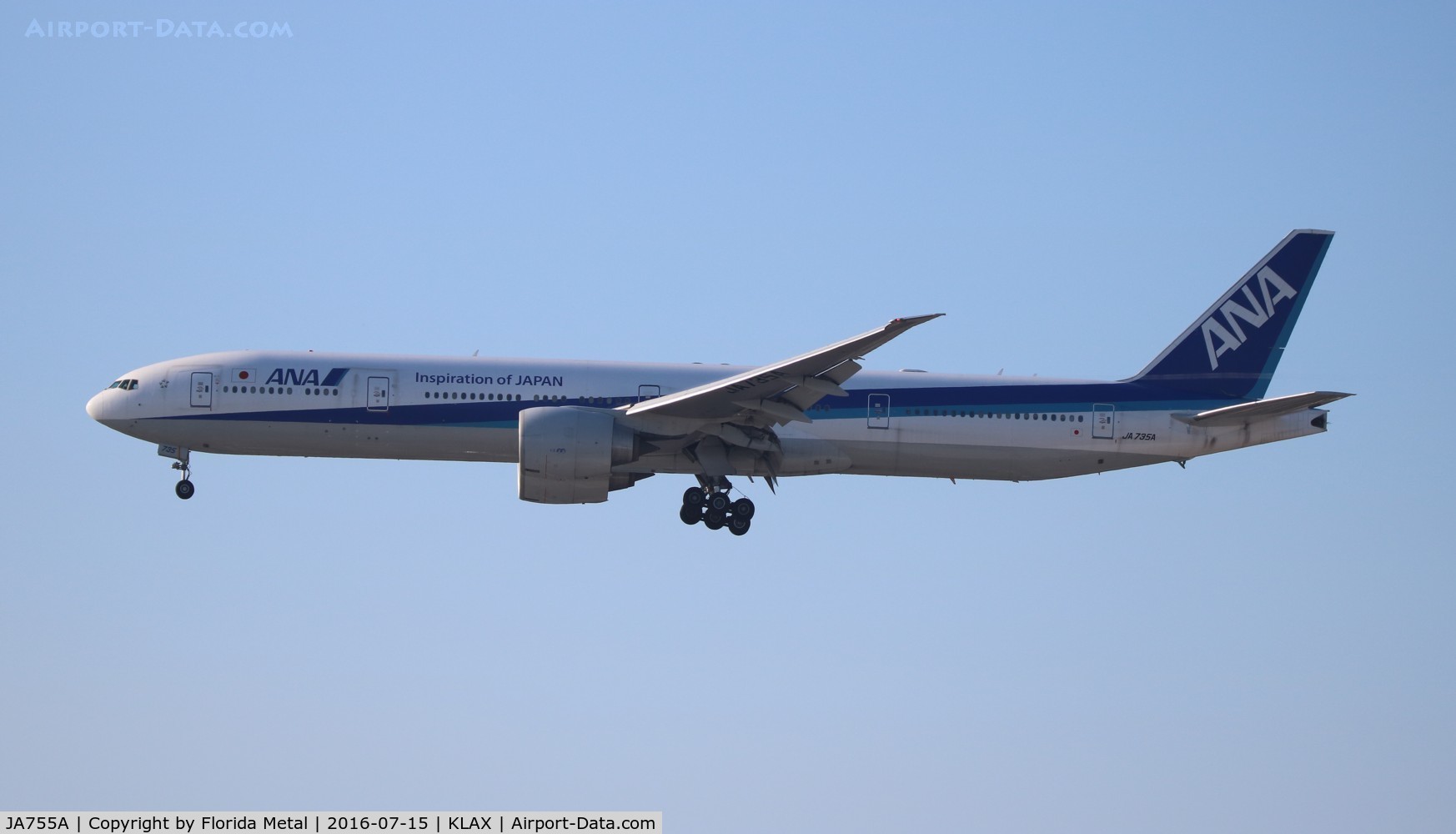 JA755A, 1999 Boeing 777-381 C/N 28275, LAX 2016