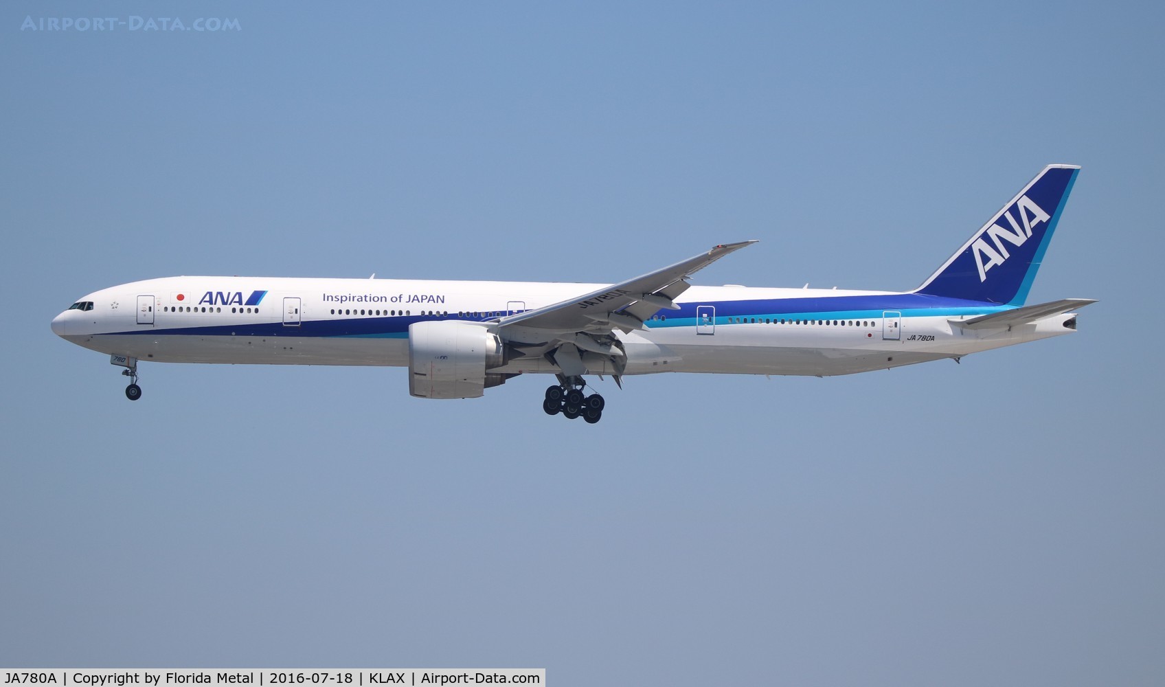 JA780A, 2007 Boeing 777-381/ER C/N 34895, LAX 2016