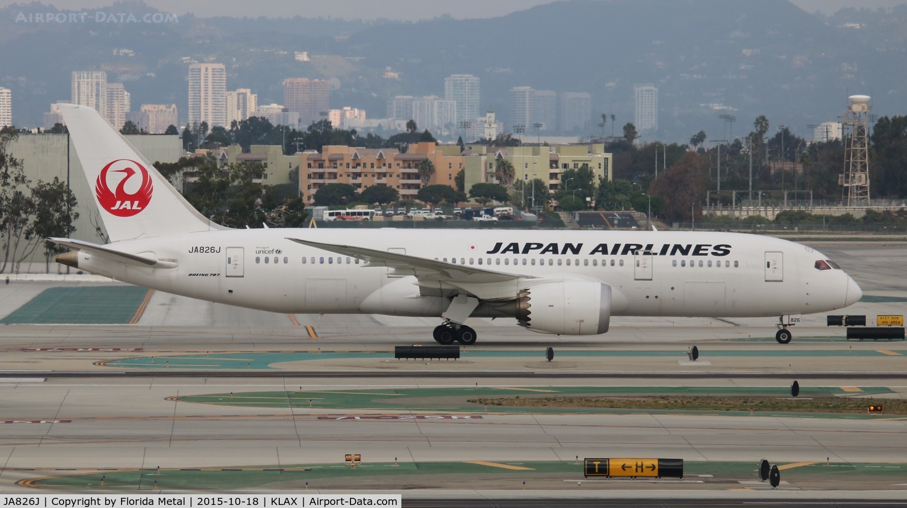 JA826J, 2012 Boeing 787-8 Dreamliner C/N 34836, LAX 2015