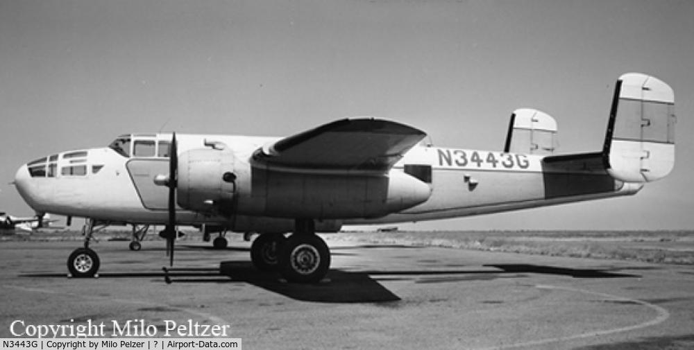 N3443G, North American TB-25J Mitchell C/N 108-33745 (44-30470), My Uncle Roger Lopez, was the sole occupant/pilot of this aircraft when it crashed 8/9/1970