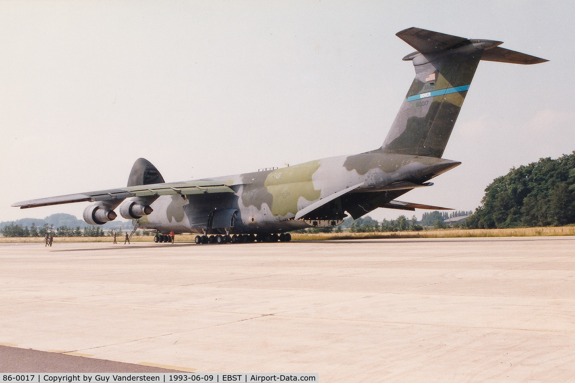 86-0017, 1986 Lockheed C-5B Galaxy C/N 500-0103, C-5B visiting EBST during Exercise Coronet Dart in support of South Dakota ANG