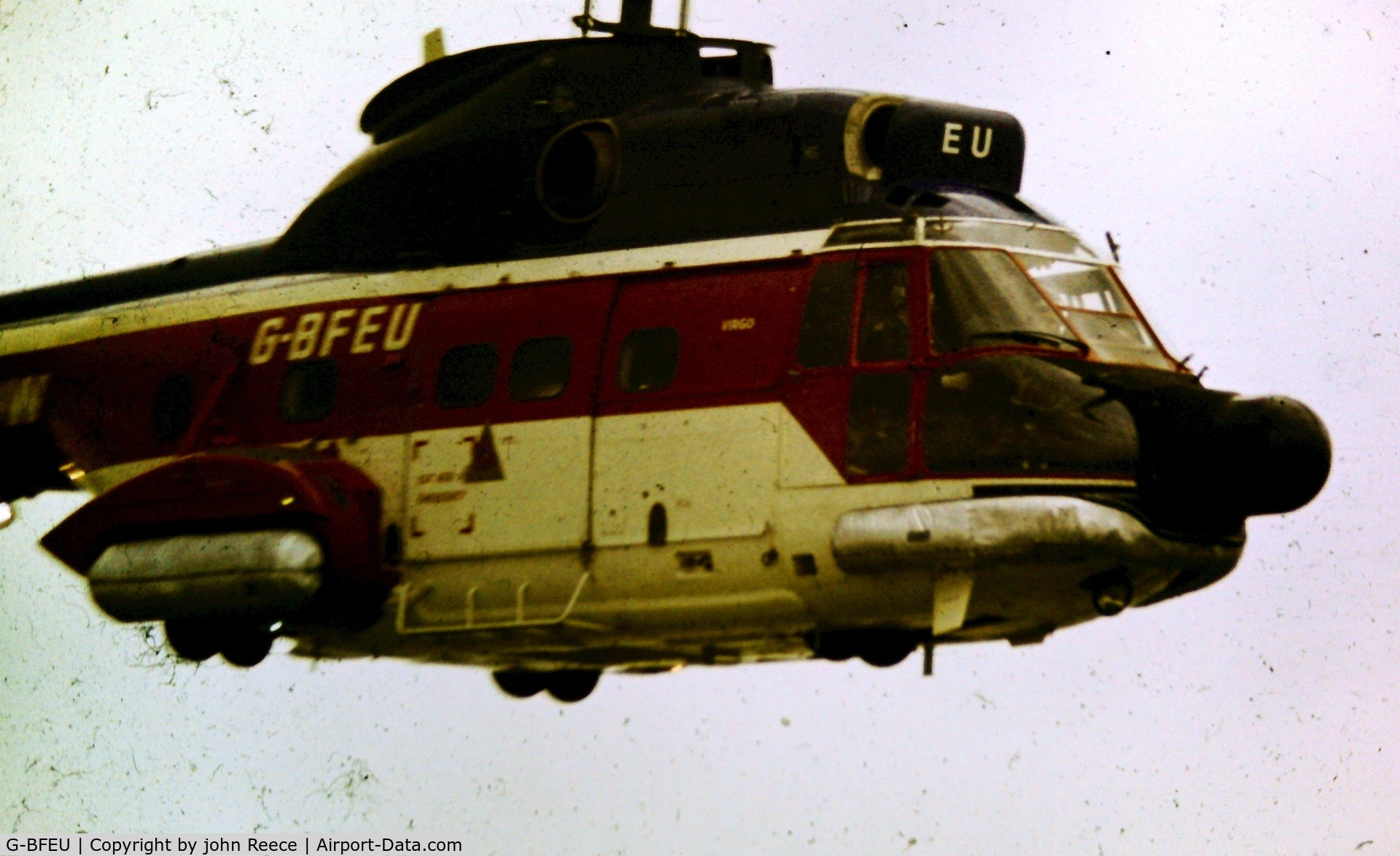 G-BFEU, 1977 Aerospatiale SA-330J Puma C/N 1478, One of my scanned 35mm slides Early 1980's