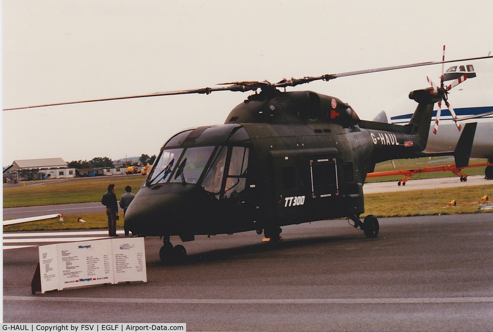 G-HAUL, 1986 Westland WG-30-300 C/N 020, G-Haul seen at Farnborough in 1986