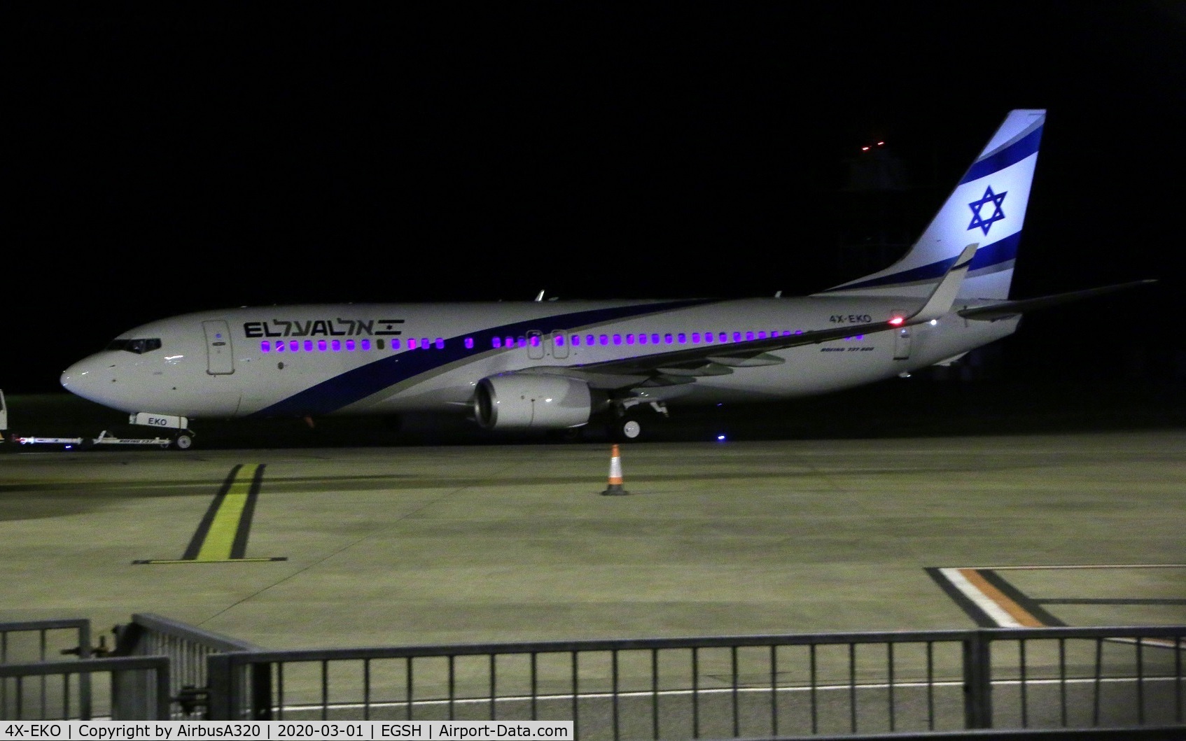 4X-EKO, 2003 Boeing 737-86Q C/N 30287, Emerged from paint  now in standard livery