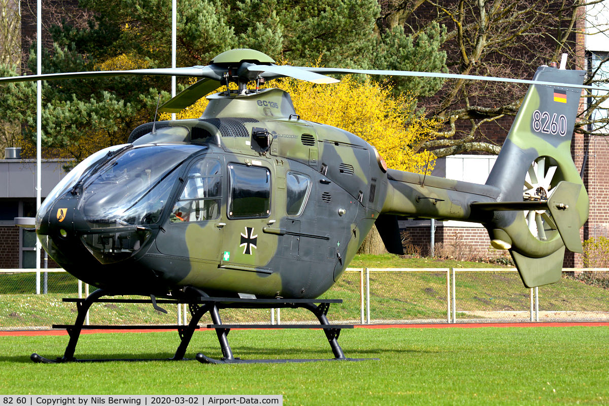 82 60, Eurocopter EC-135T-1 C/N 0111, 82+60 at Military University Hamburg